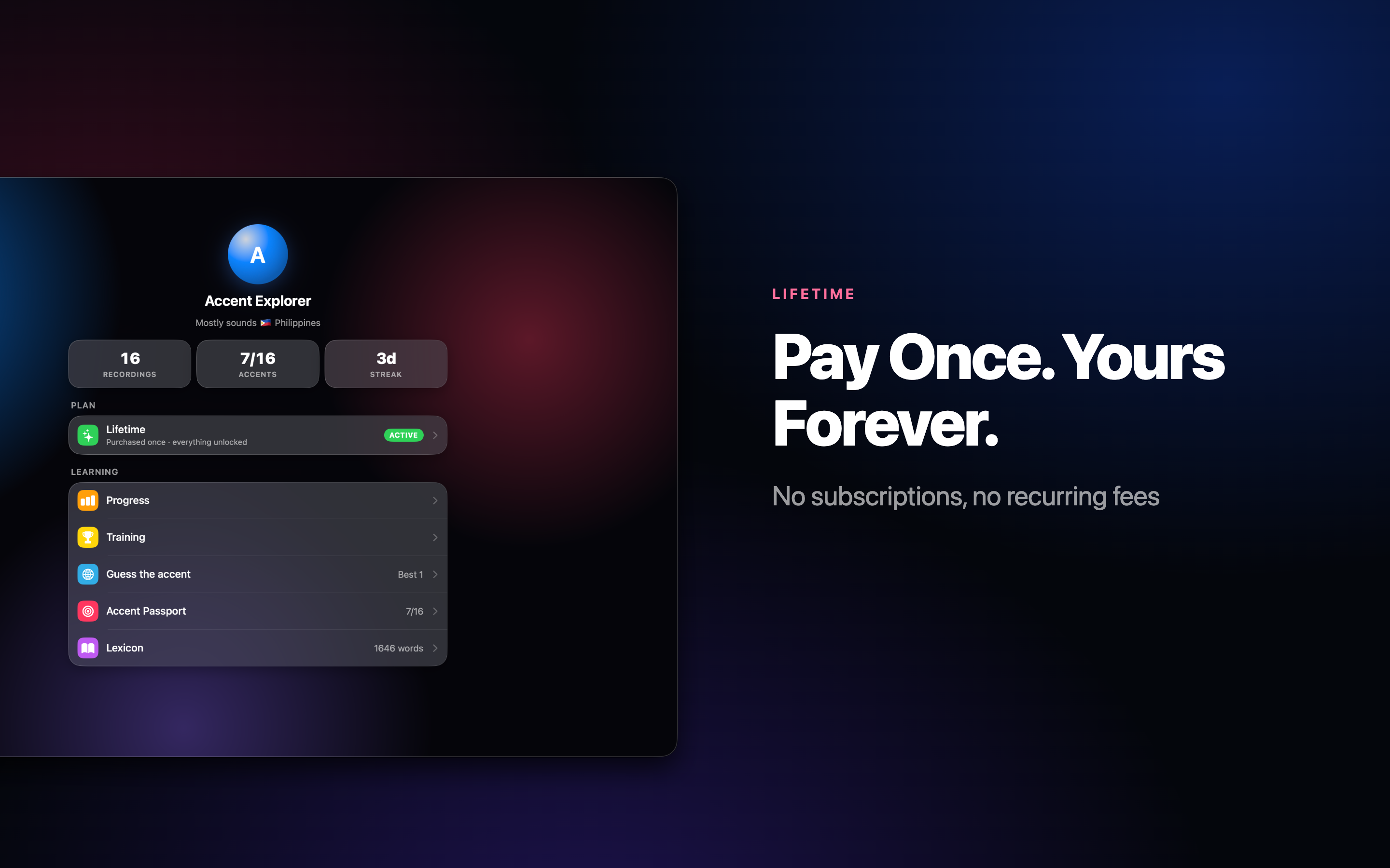 Accent Test on Mac, screen 9