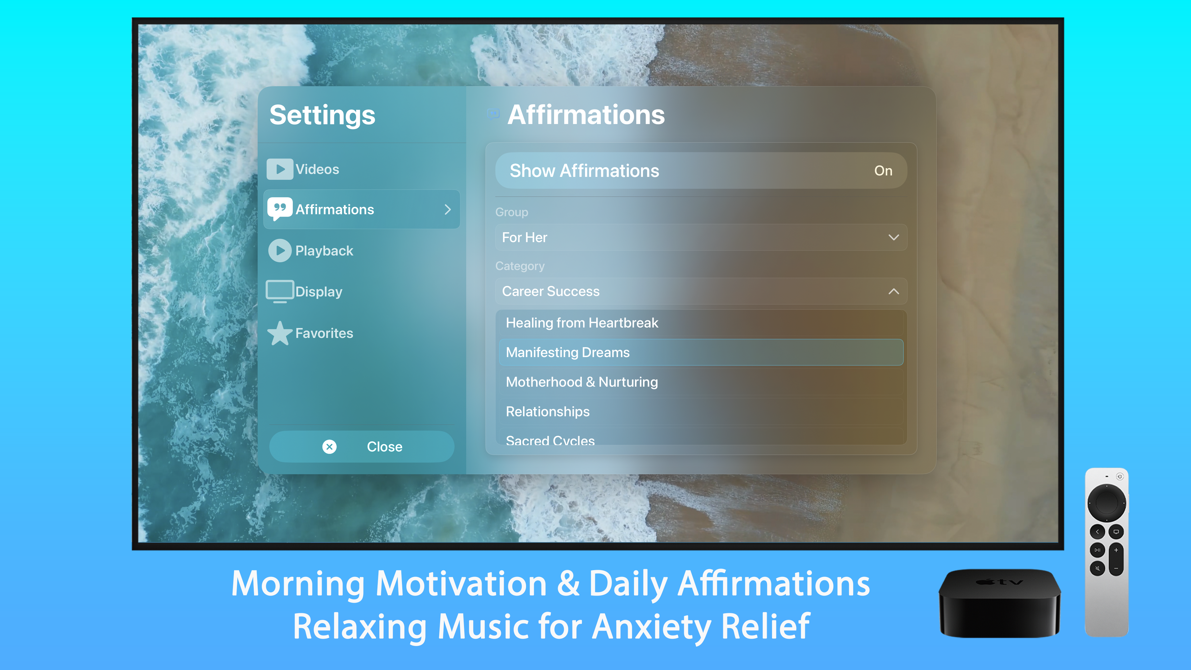 Daily Affirmations Apple TV screenshot 4