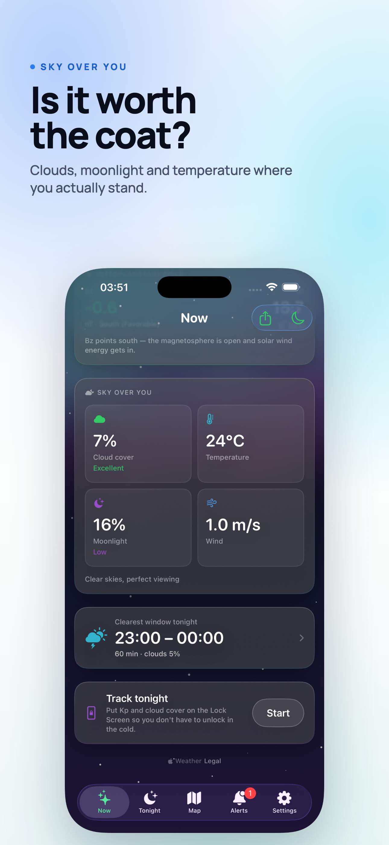 Aurora Forecast on iPhone, screen 3