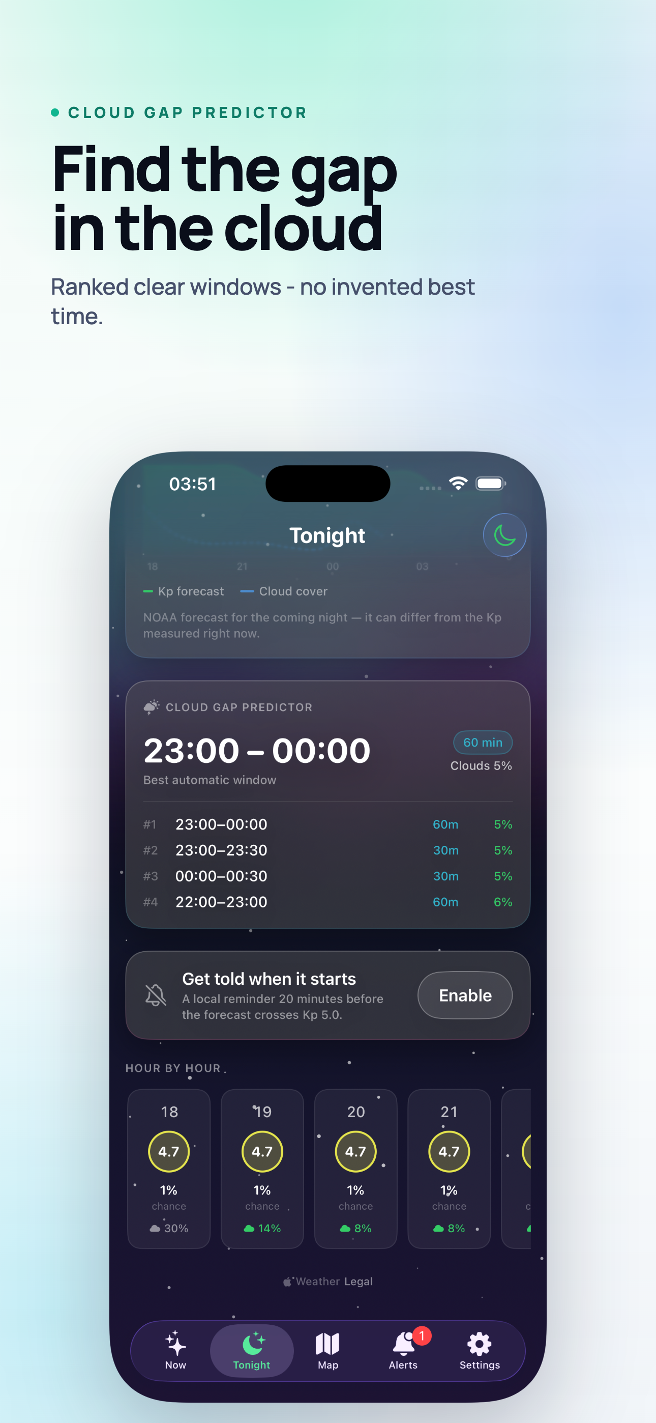 Aurora Forecast on iPhone, screen 5