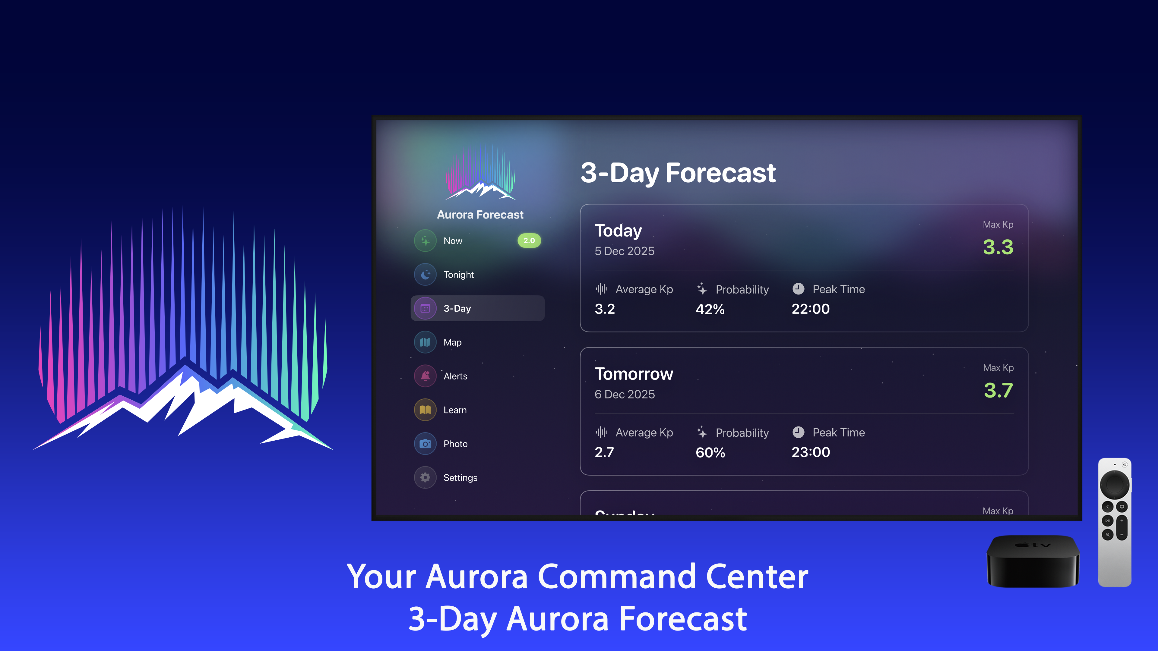 Northern Lights Forecast 4K Apple TV screenshot 5