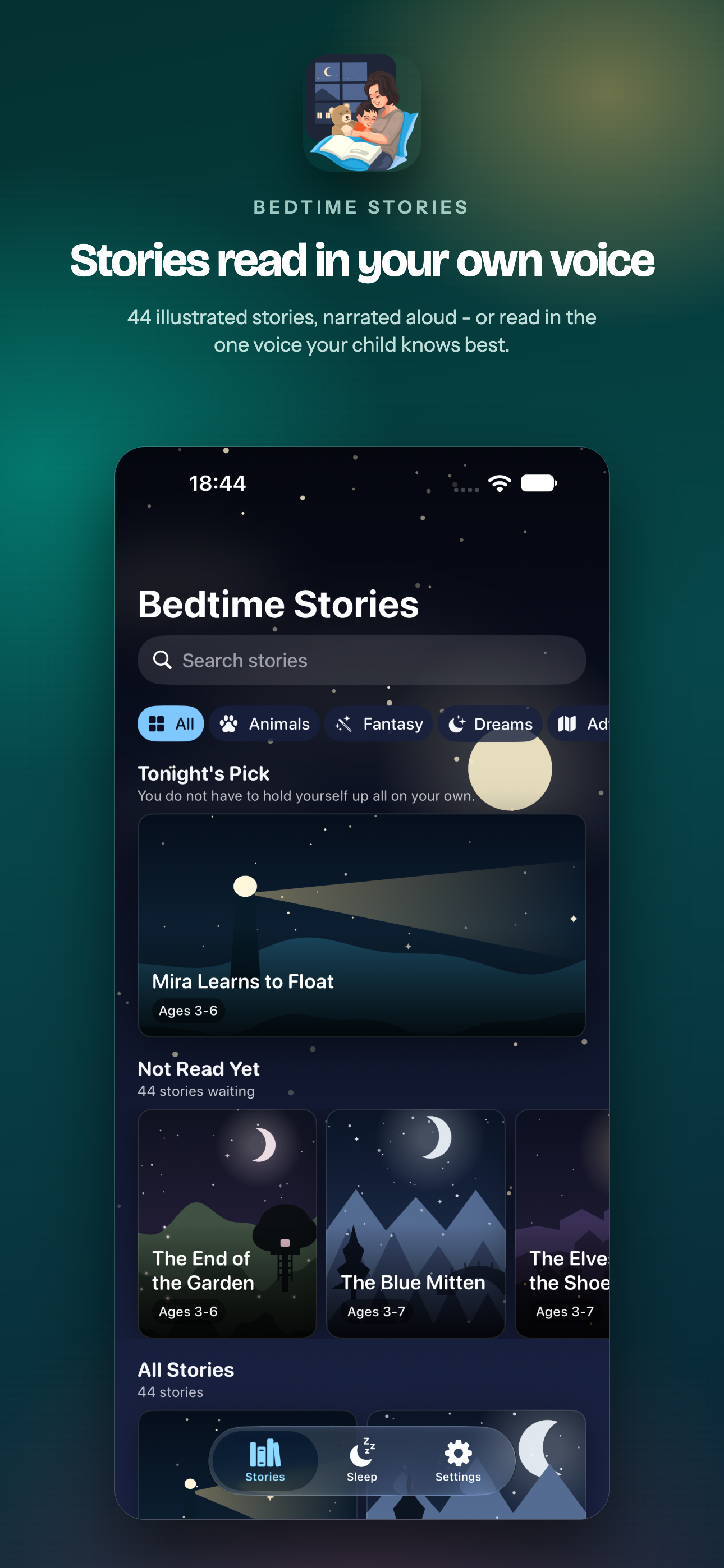 Bedtime Stories iPhone screenshot 1