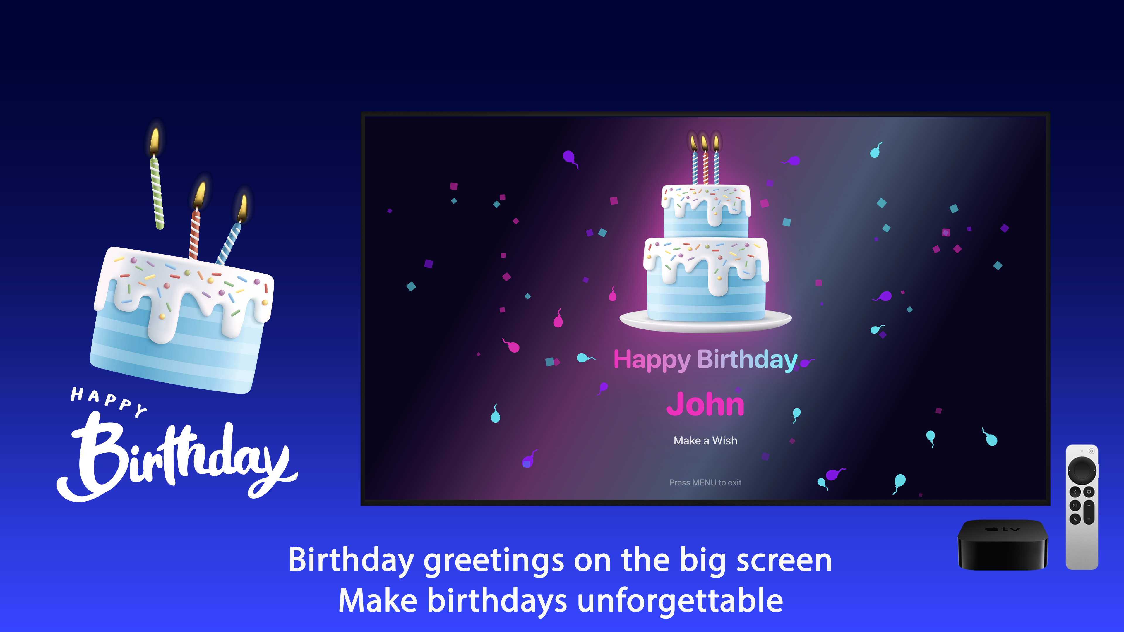 Happy Birthday Cards Apple TV screenshot 1