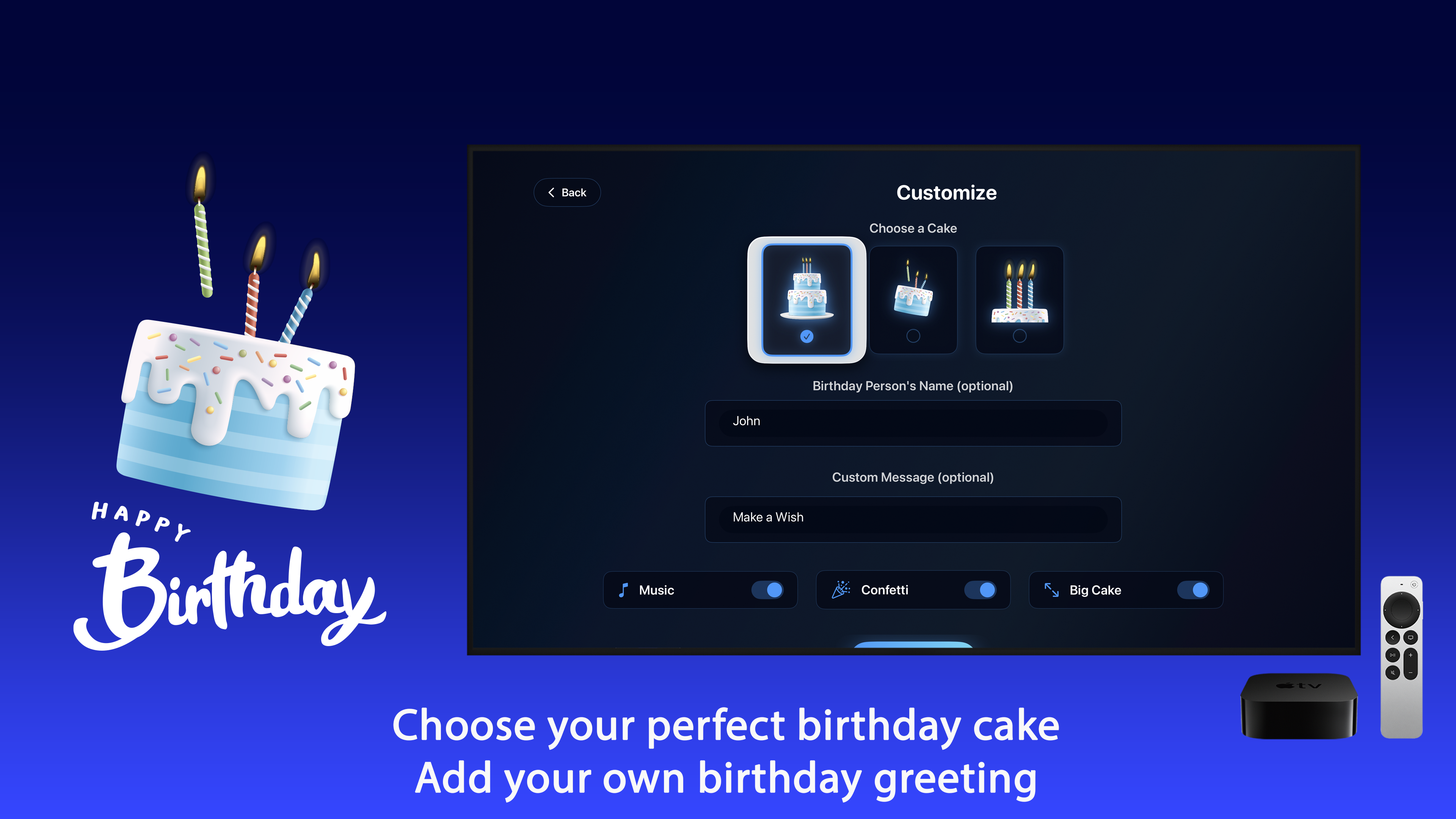 Happy Birthday Cards Apple TV screenshot 2