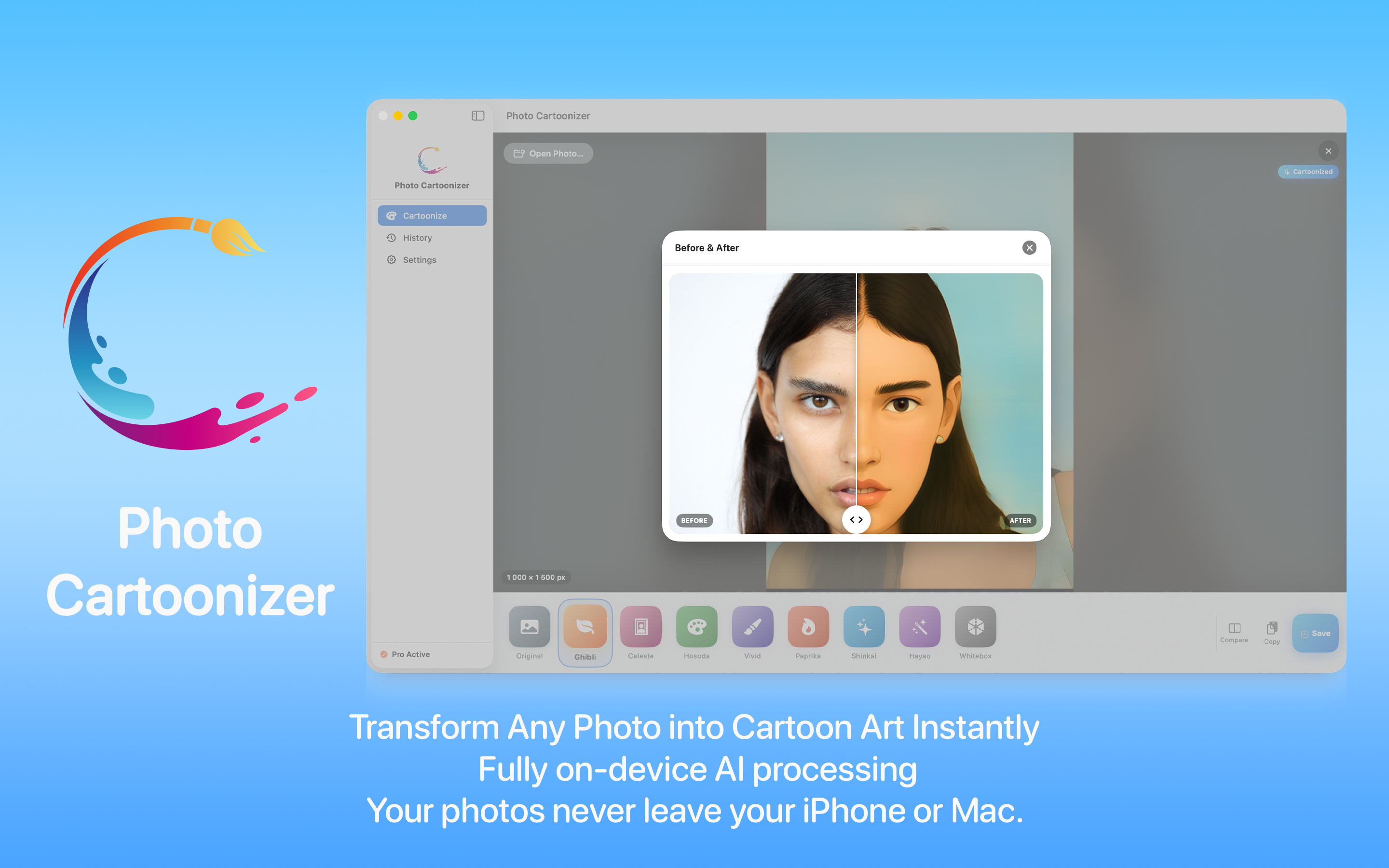 Photo Cartoonizer Mac screenshot 1