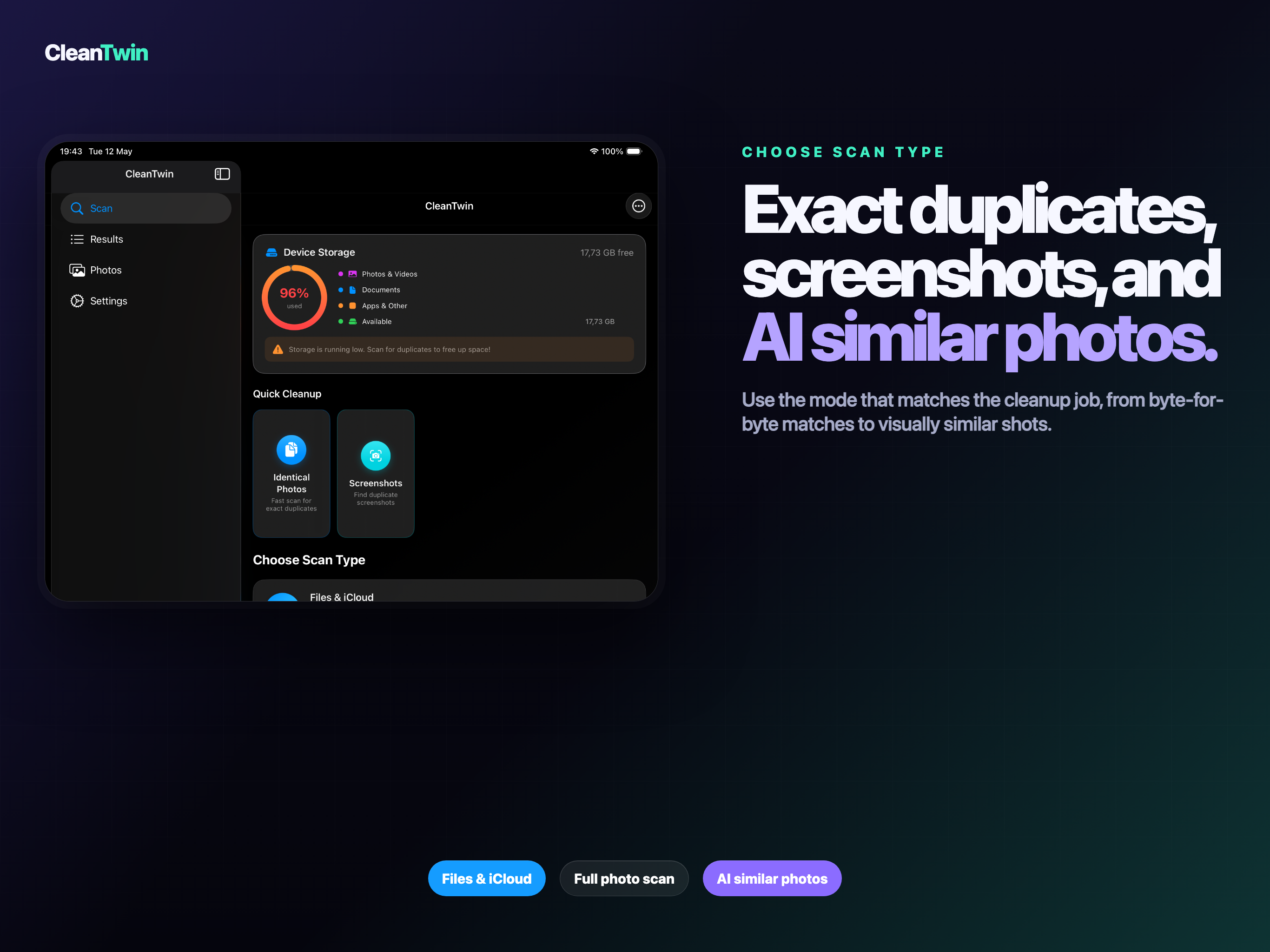 CleanTwin iPad screenshot 3