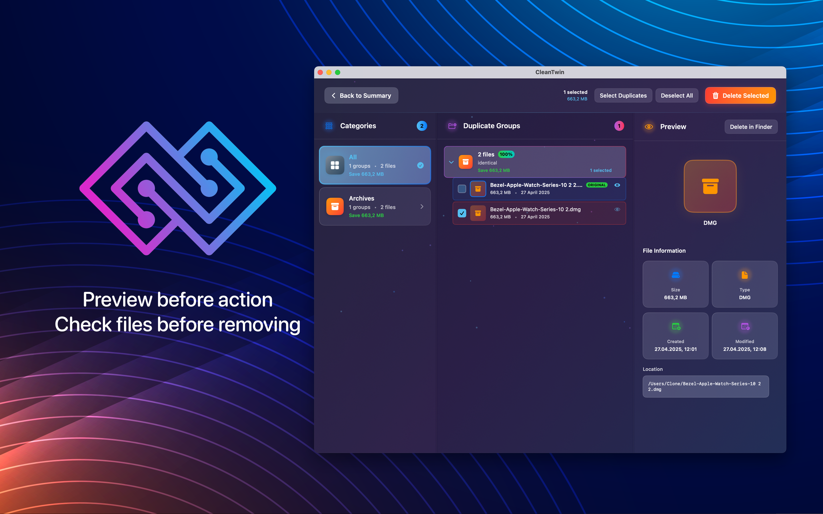 CleanTwin Mac screenshot 4