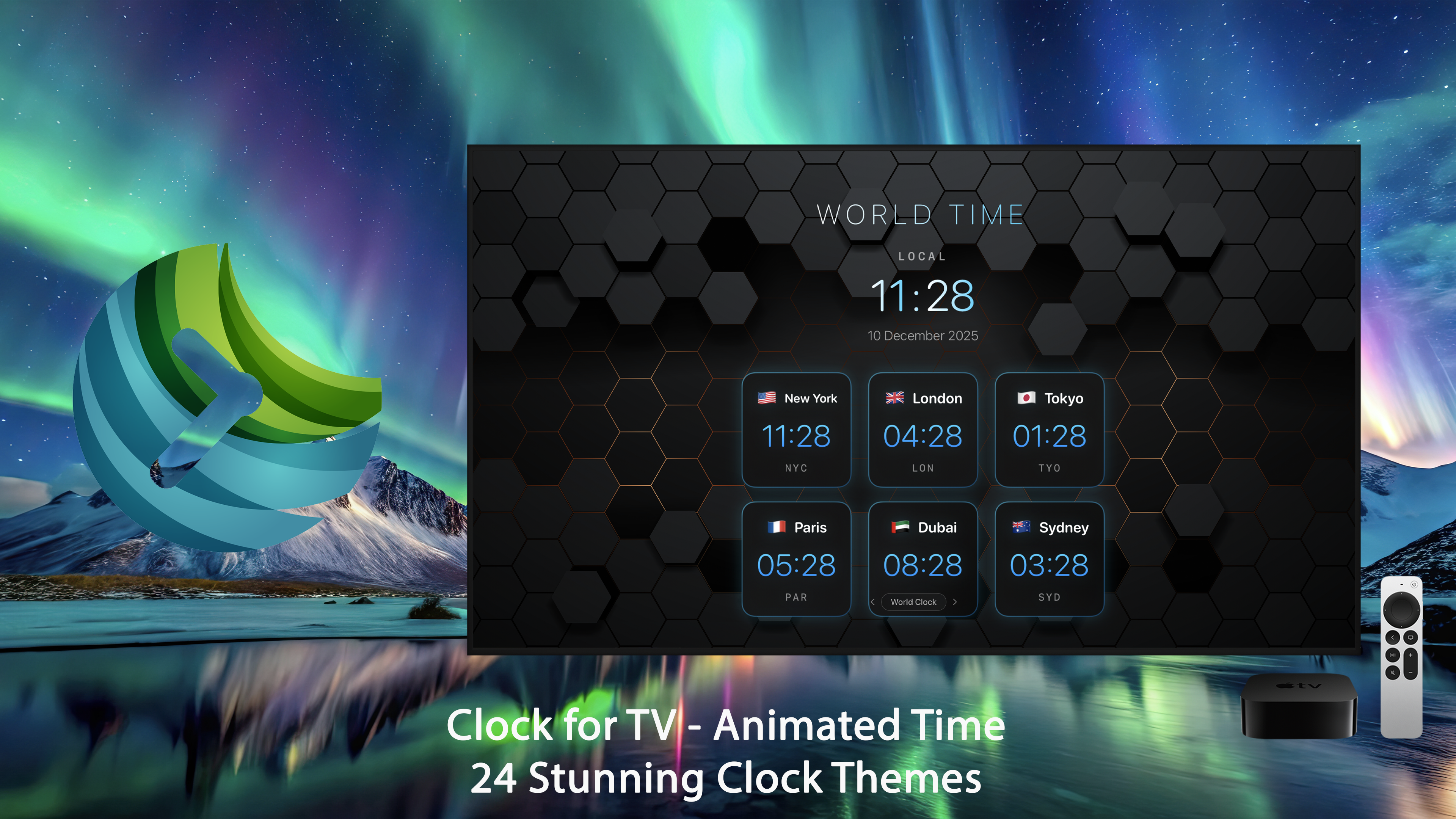 Clock for TV Apple TV screenshot 1