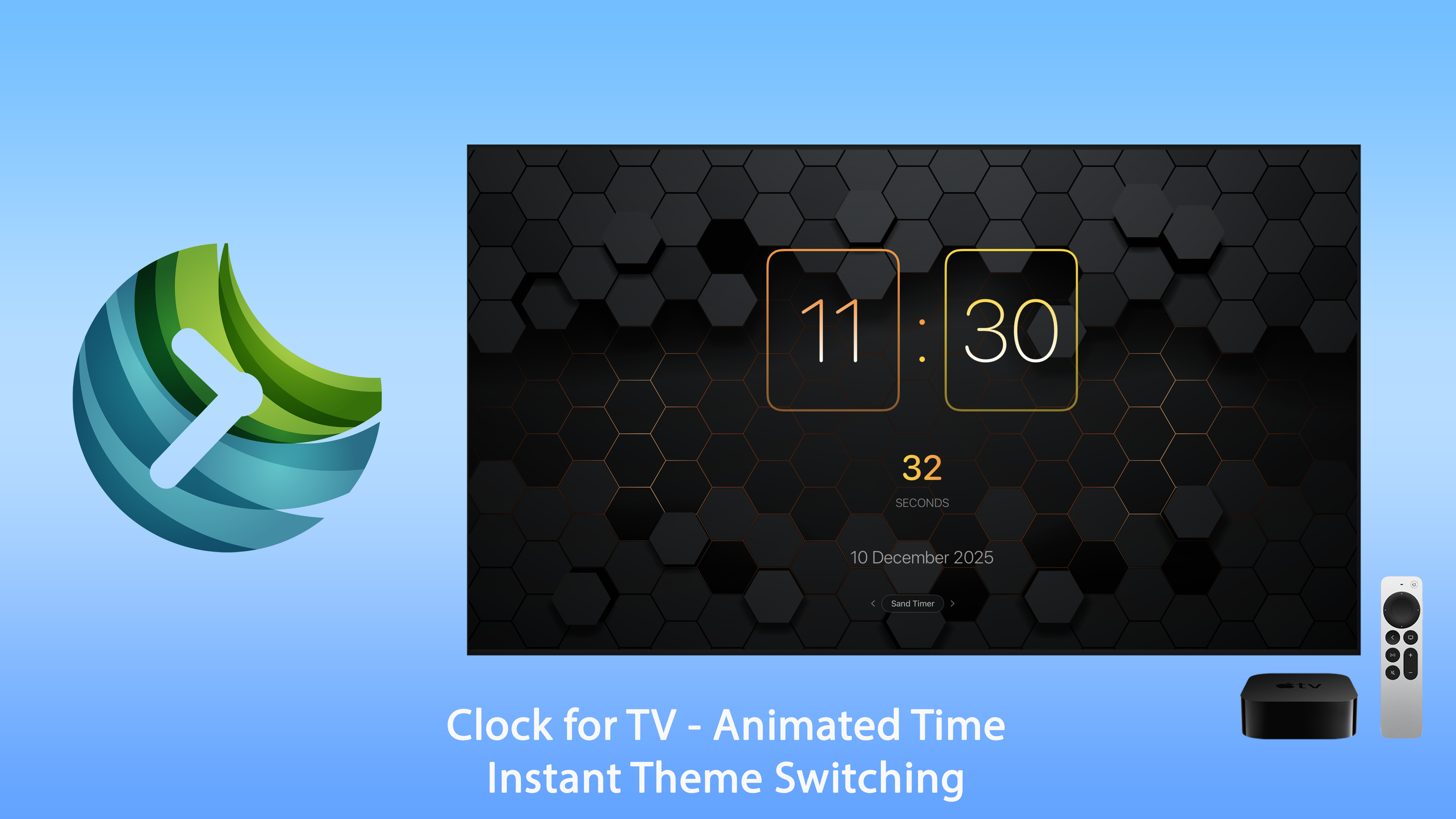 Clock for TV Apple TV screenshot 2