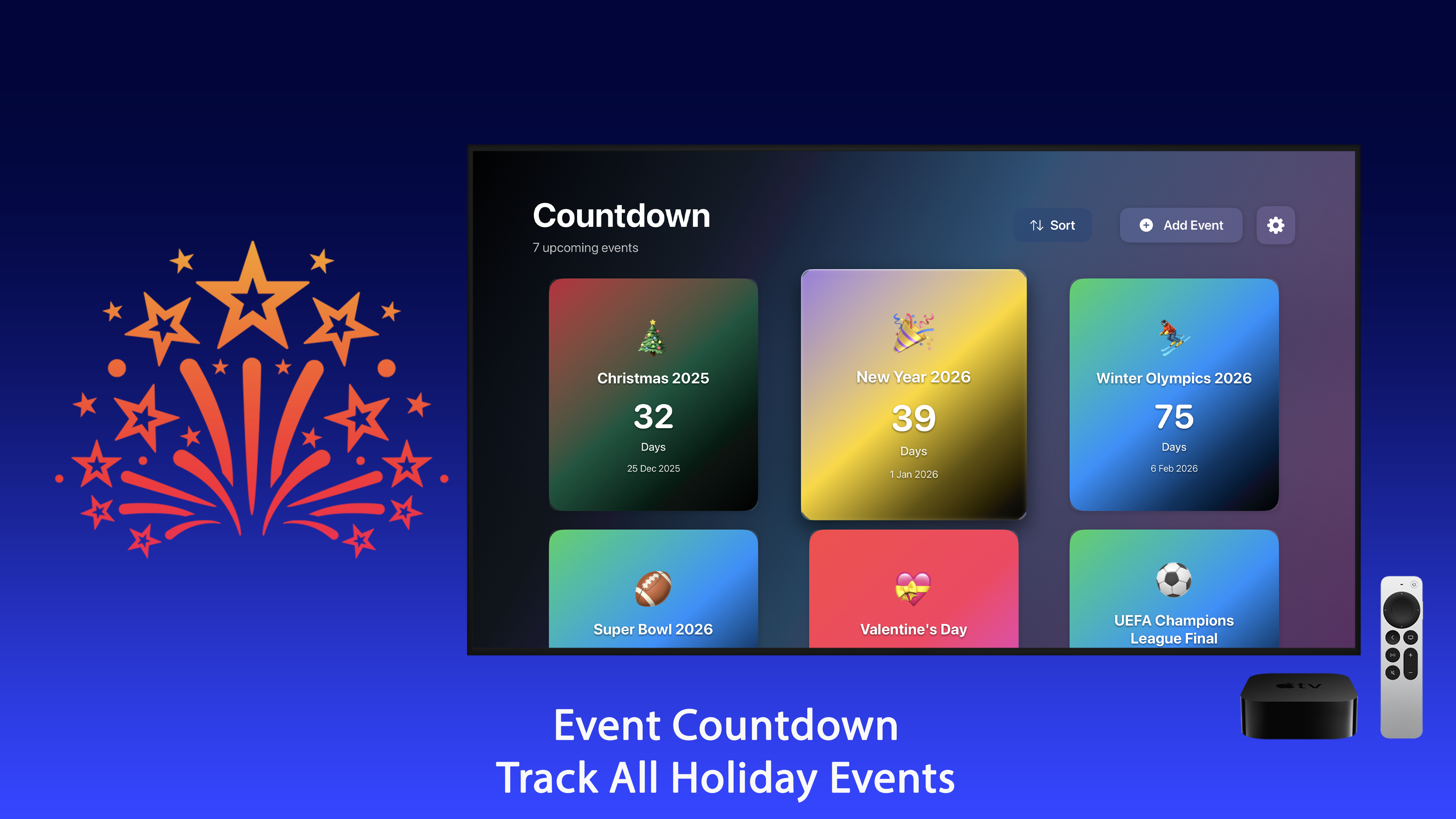 Event Countdown Apple TV screenshot 1