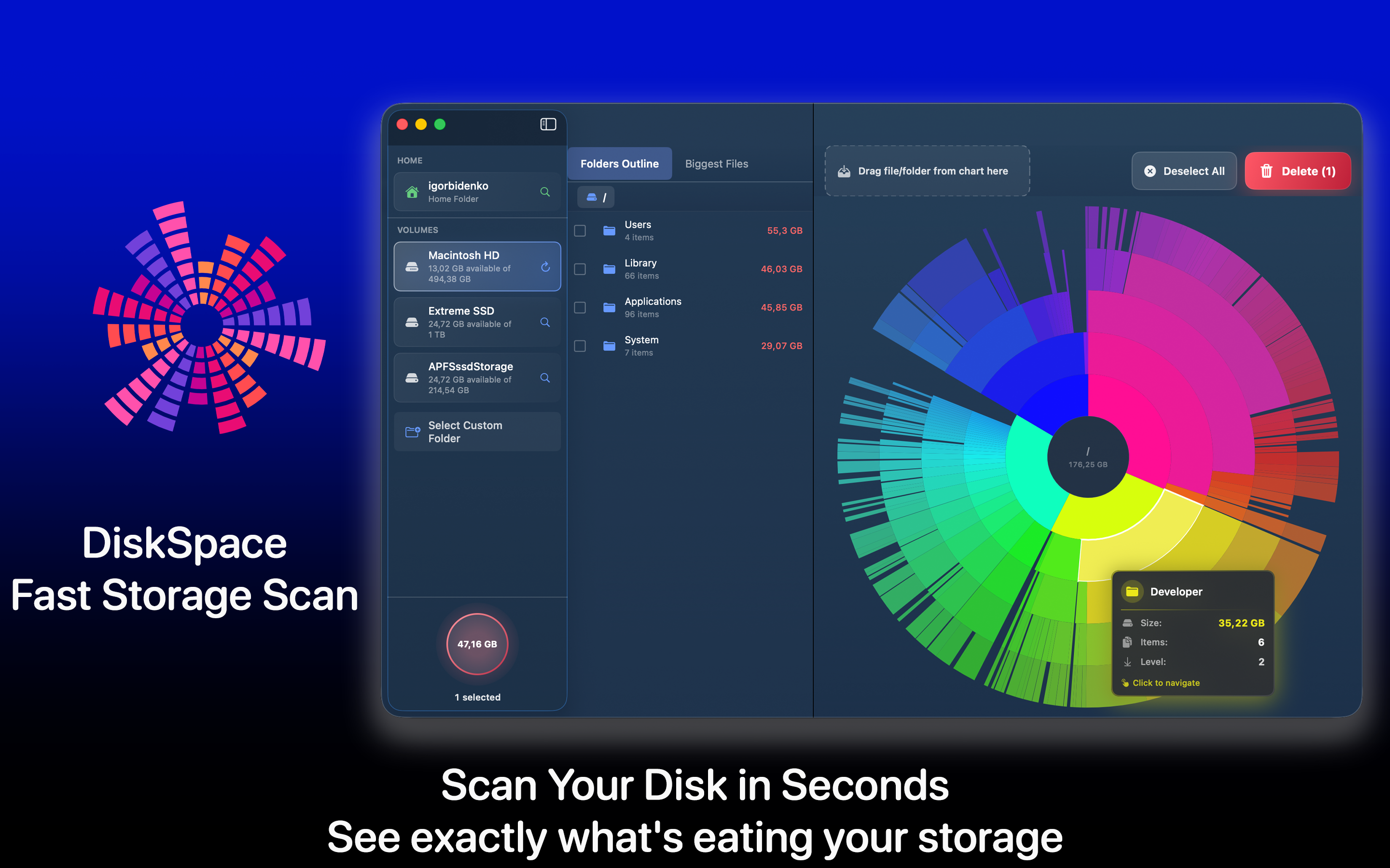 DiskSpace screenshot 1