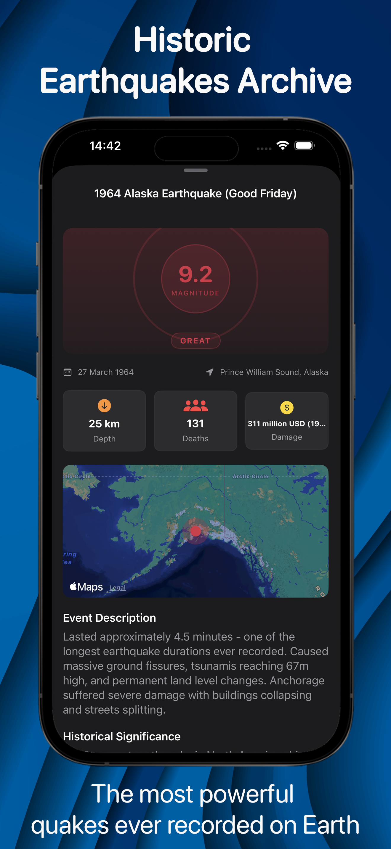 Earthquake Monitor iPhone screenshot 7