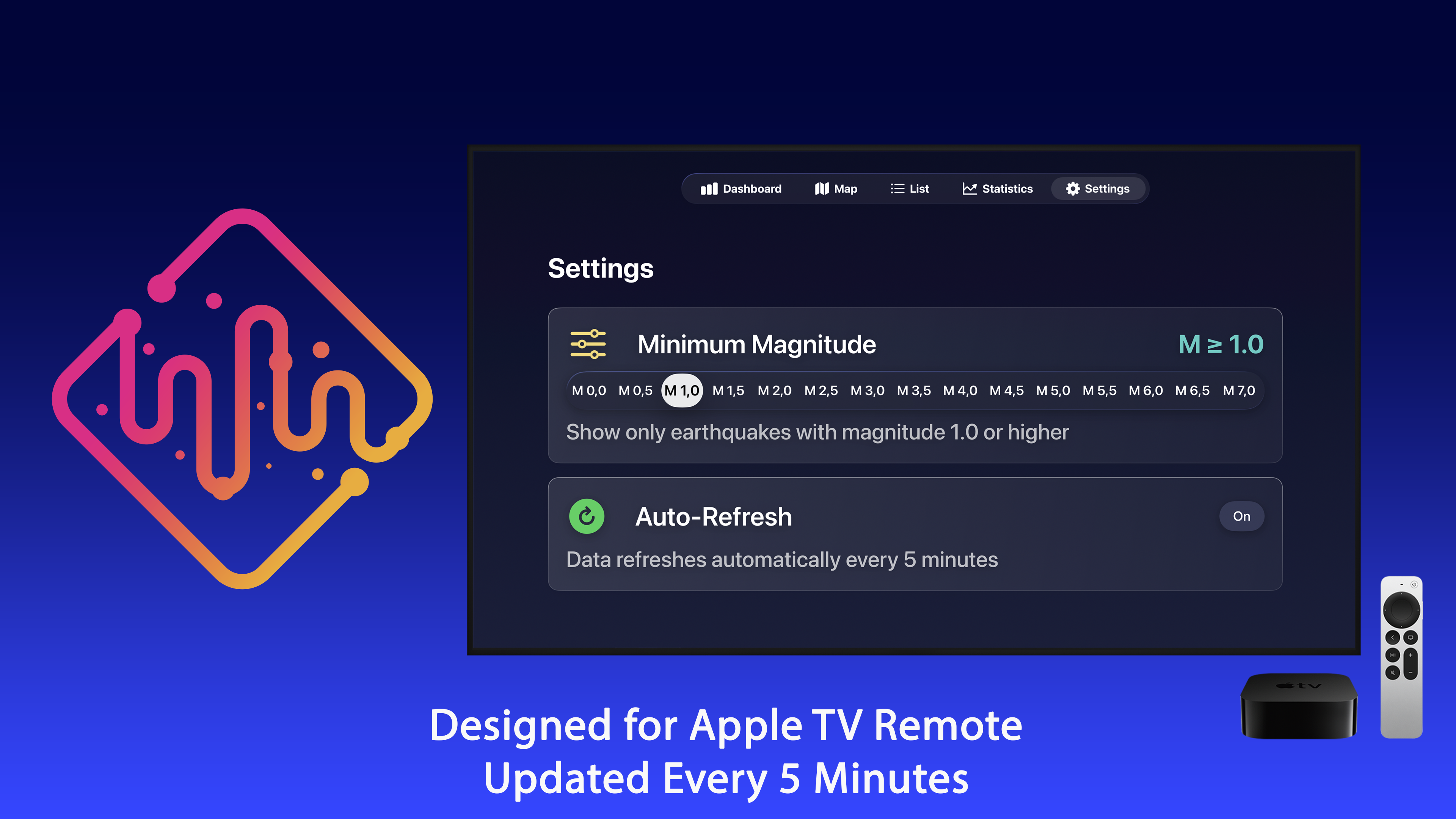 Earthquake Monitor Apple TV screenshot 7