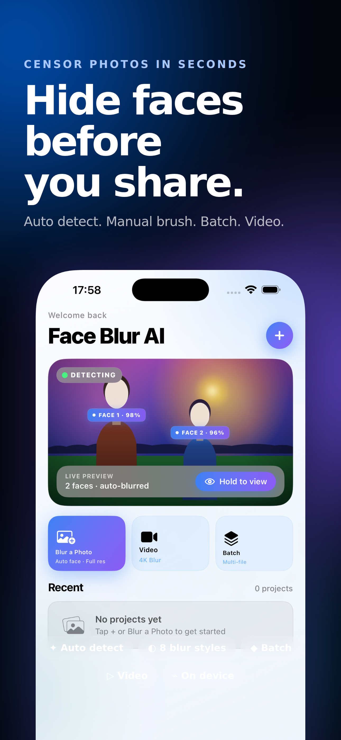 Face Blur AI iPhone screenshot 10