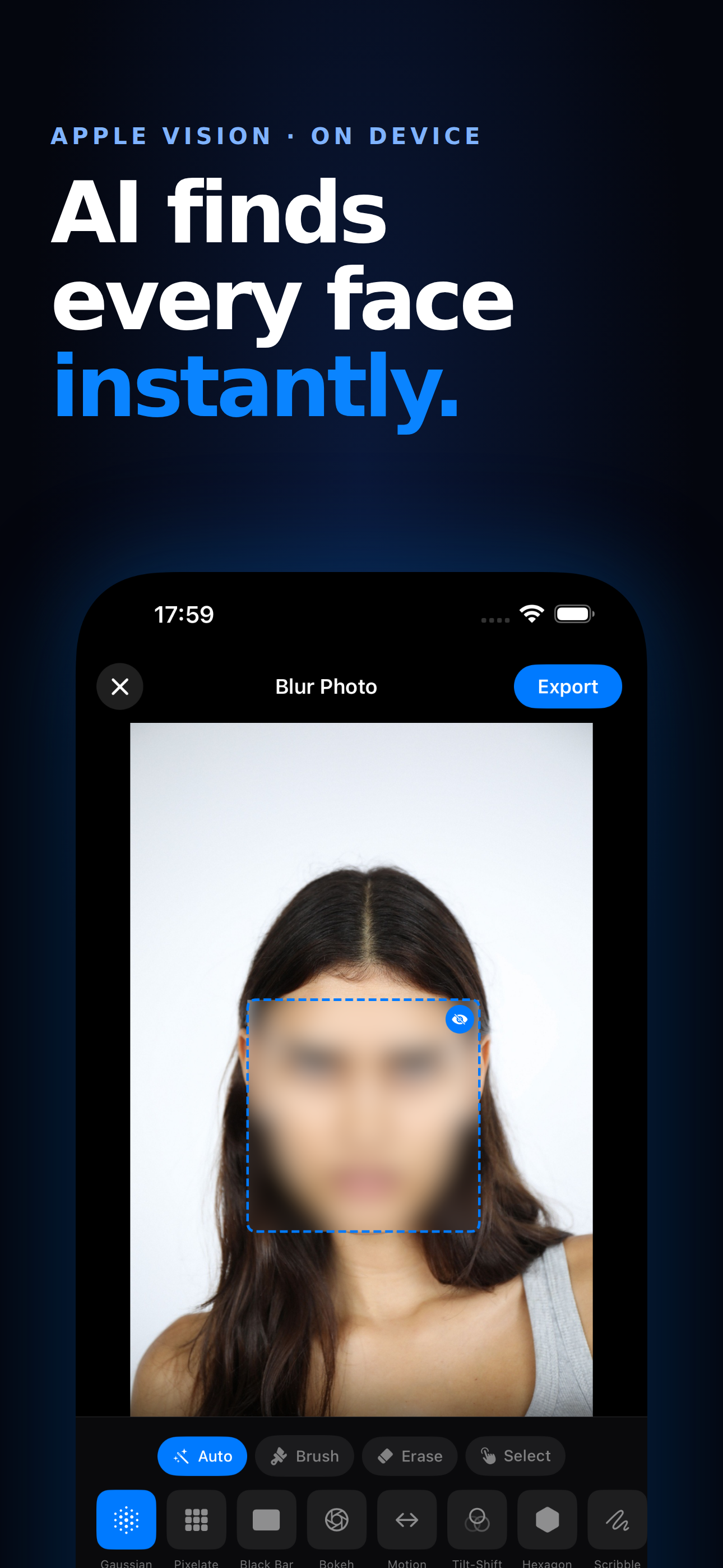 Face Blur AI iPhone screenshot 2