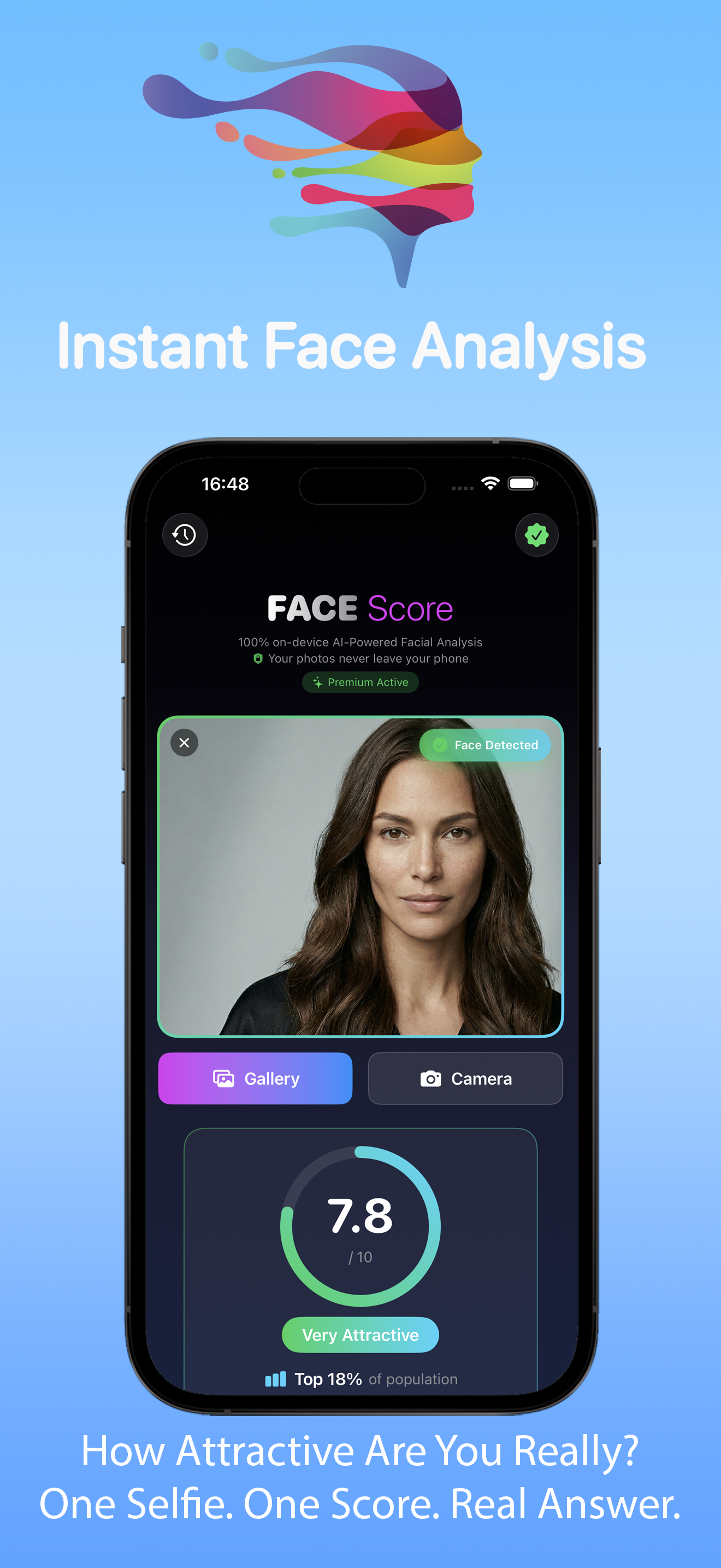 AI Face Score iPhone screenshot 1