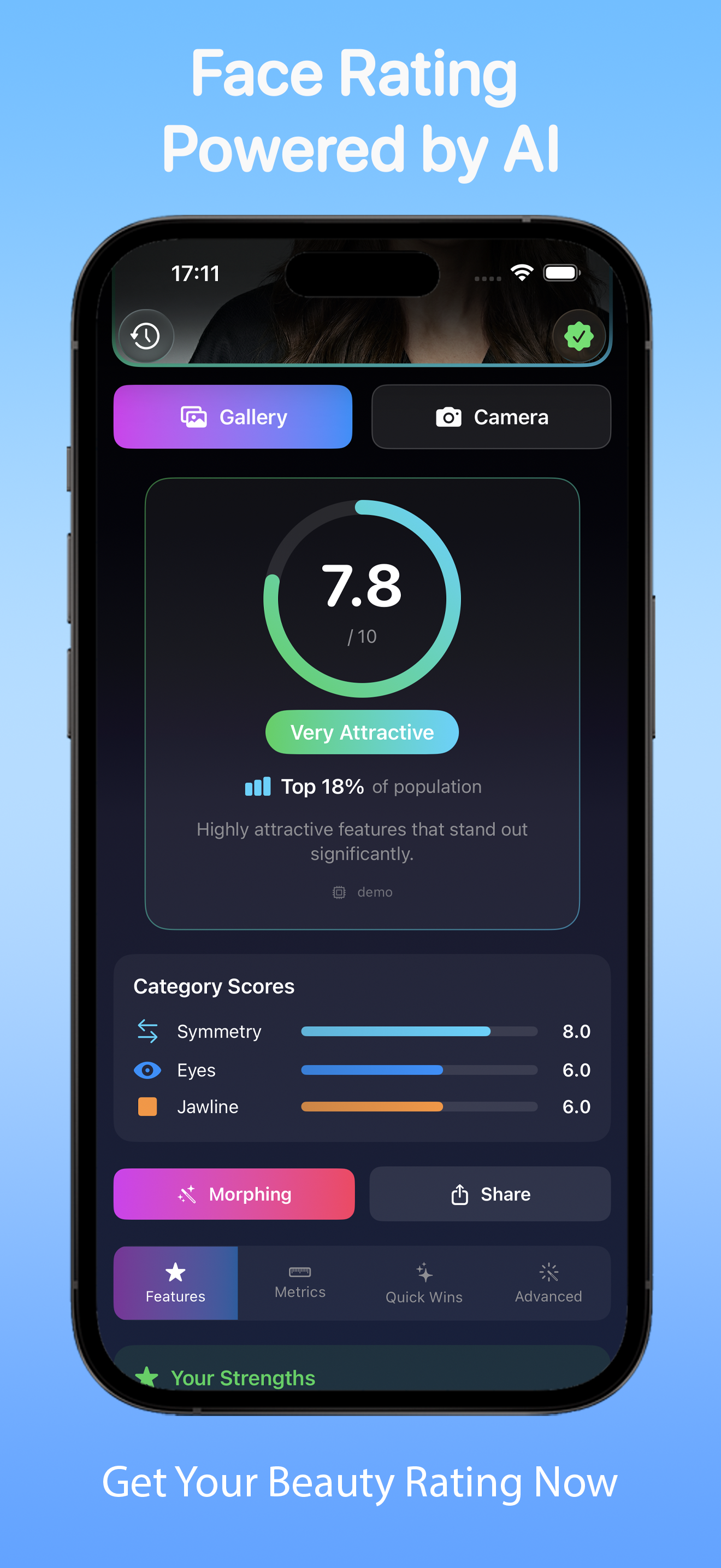 AI Face Score iPhone screenshot 2