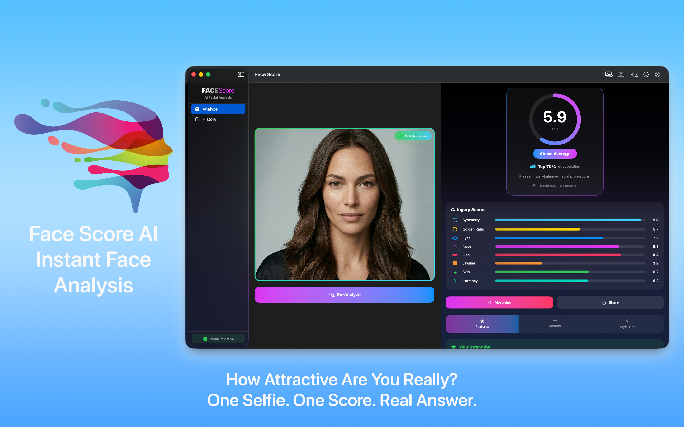 AI Face Score Mac screenshot 1