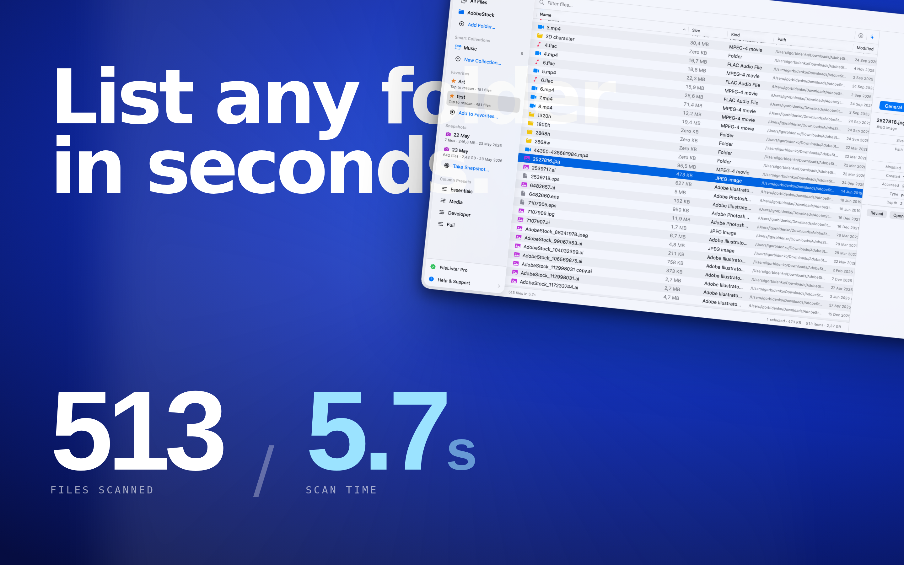 FileLister Mac screenshot 3