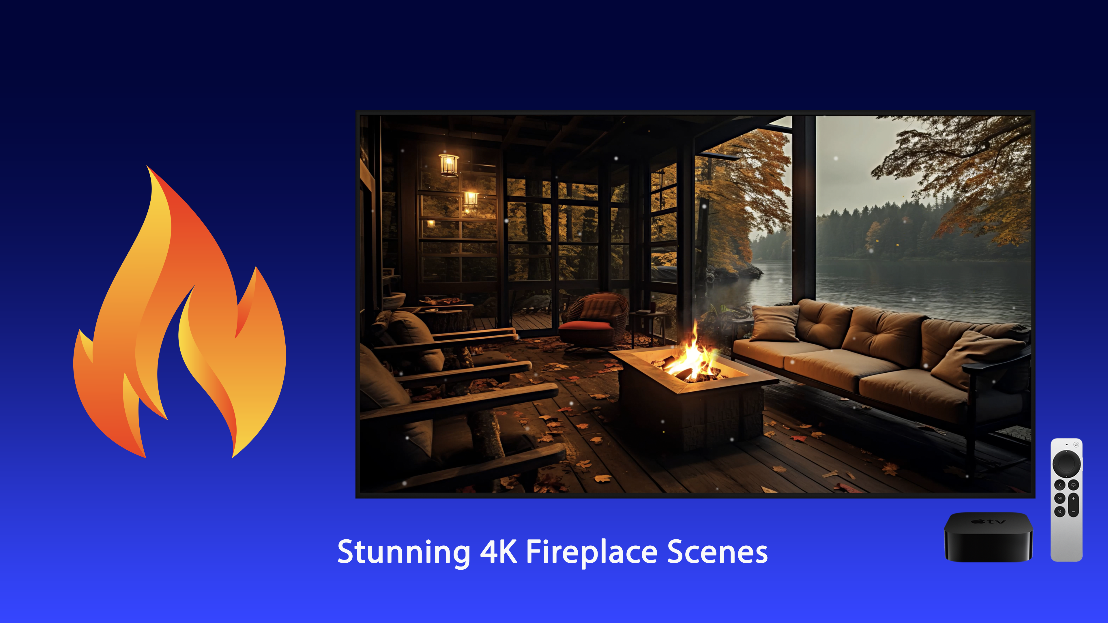 Cozy Fireplace Apple TV screenshot 2