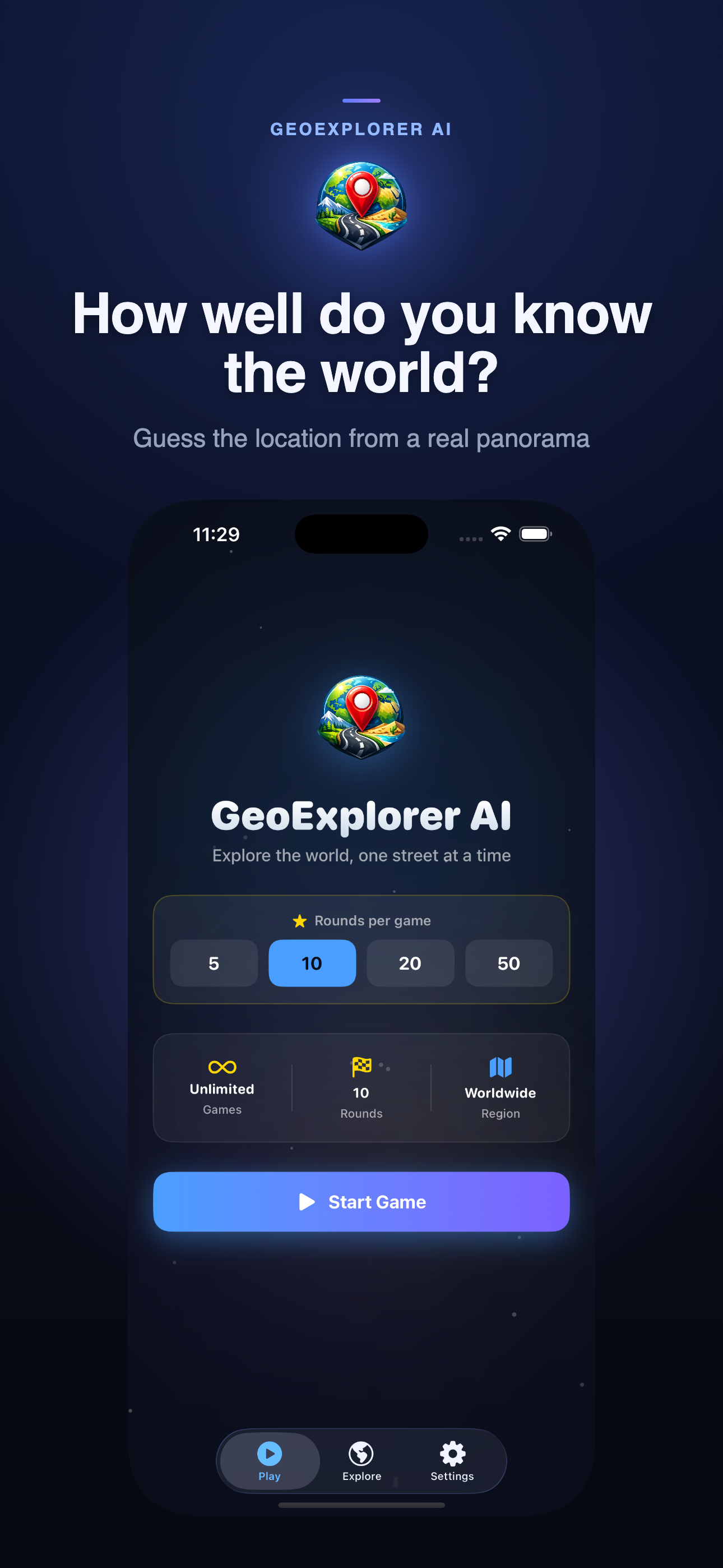 GeoExplorer AI iPhone screenshot 1
