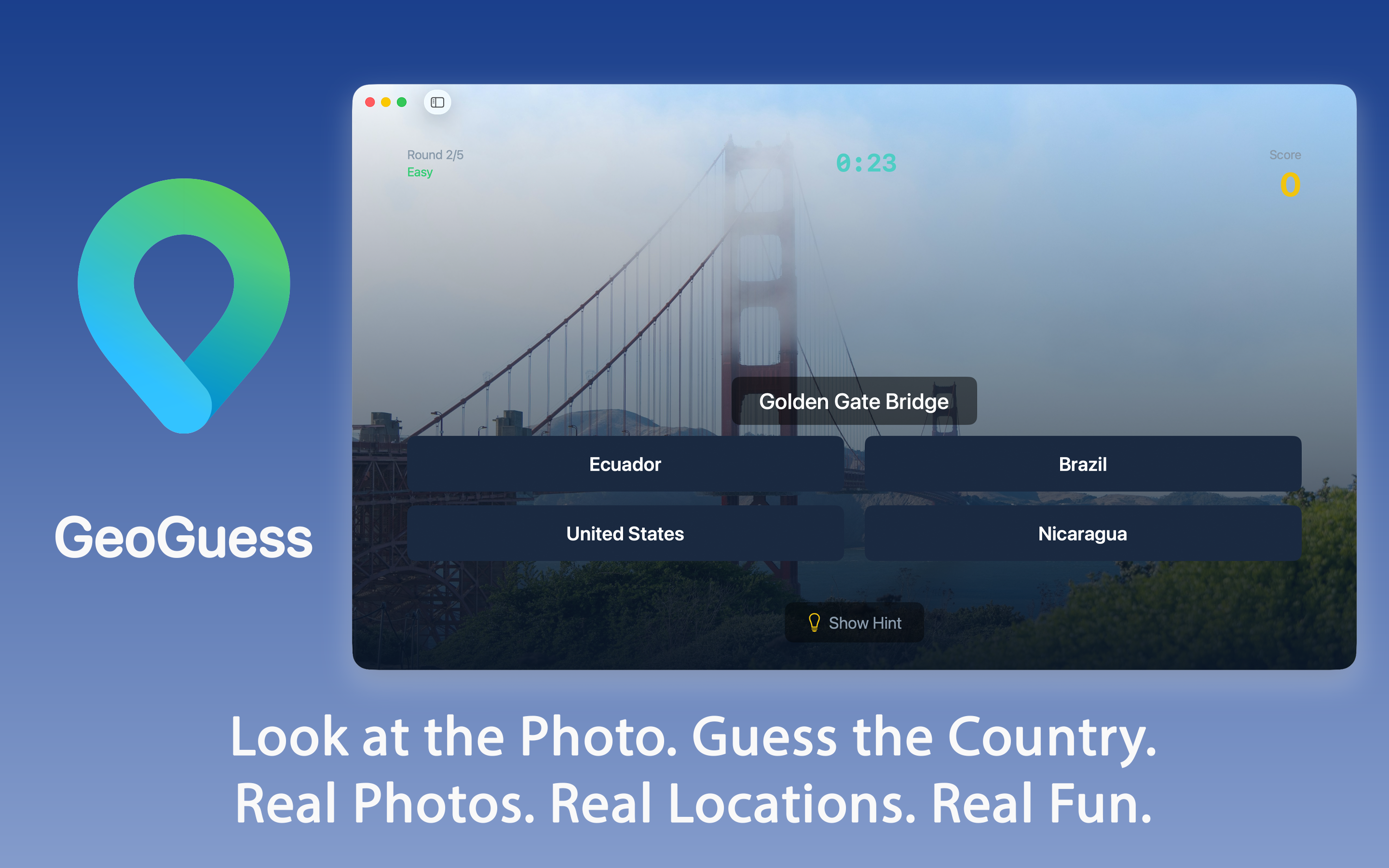 GeoGuess Mac screenshot 1