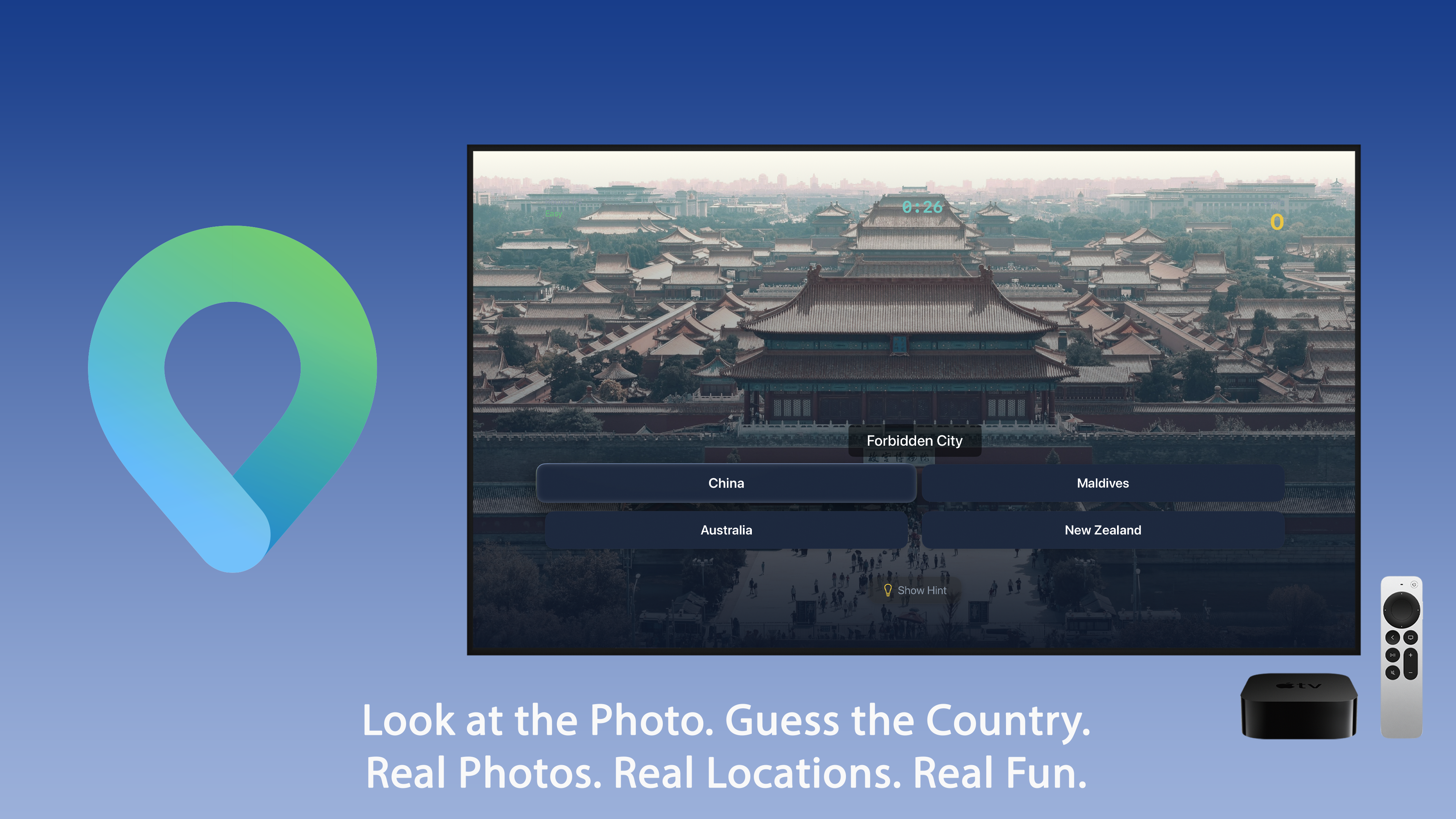 GeoGuess Apple TV screenshot 1