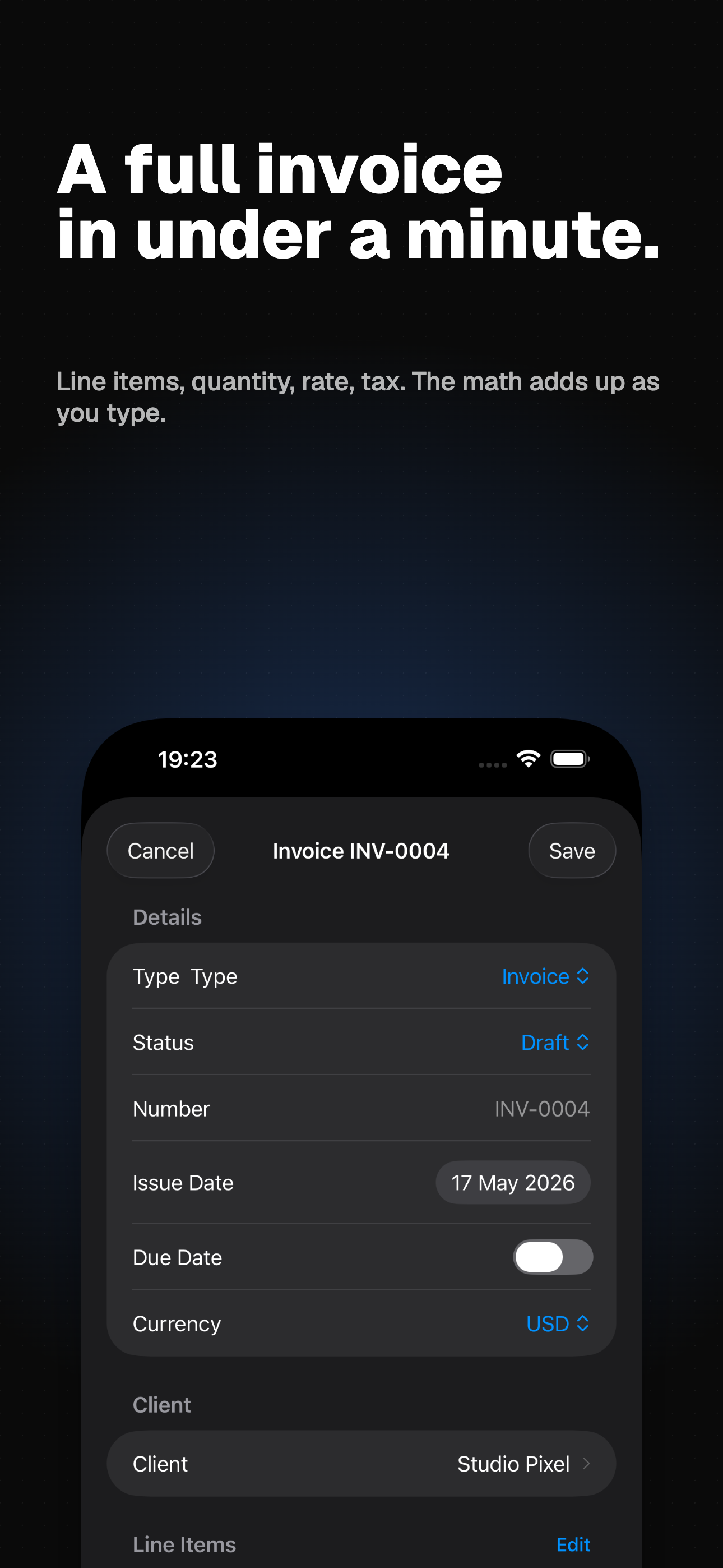 Invoice Maker iPhone screenshot 3