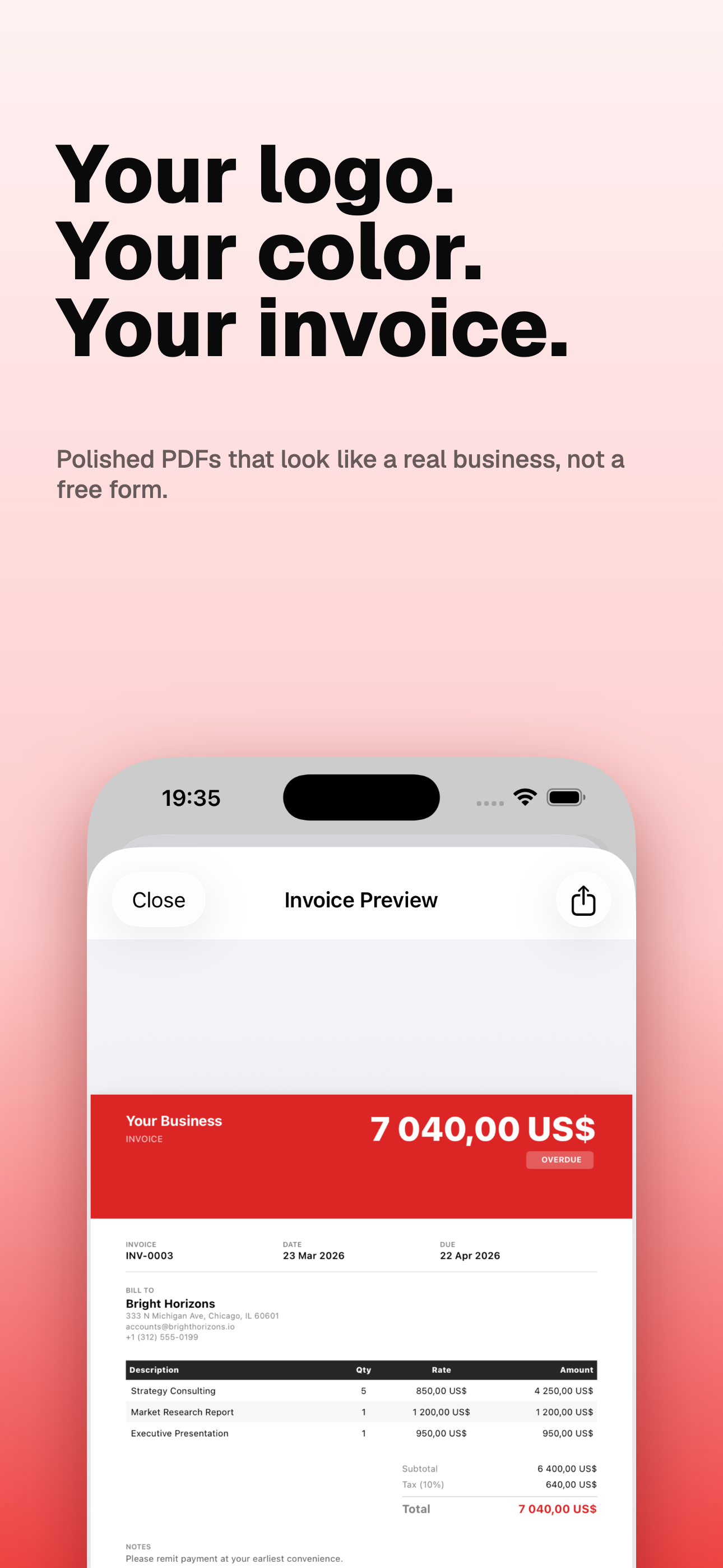 Invoice Maker iPhone screenshot 5