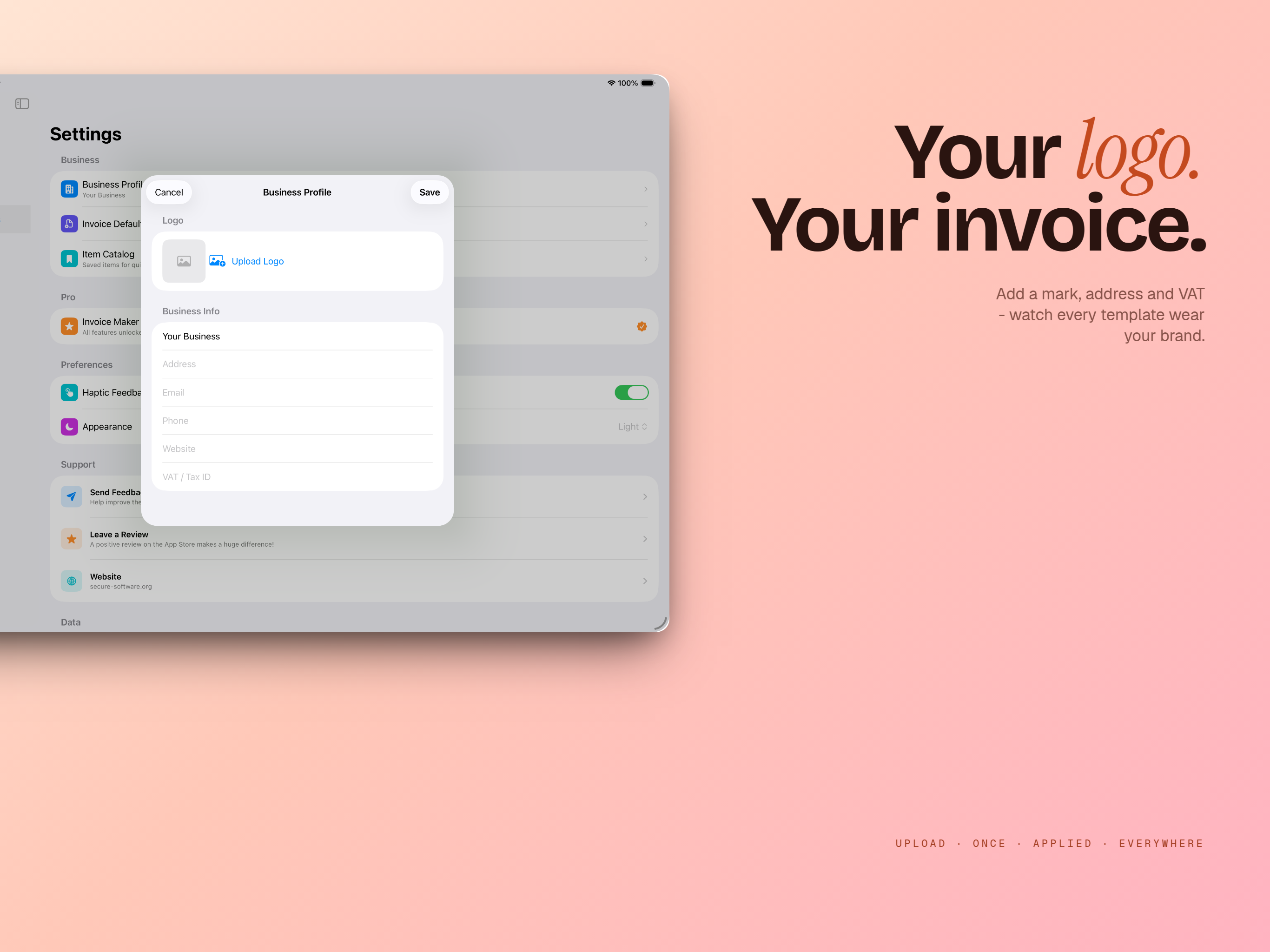 Invoice Maker iPad screenshot 8