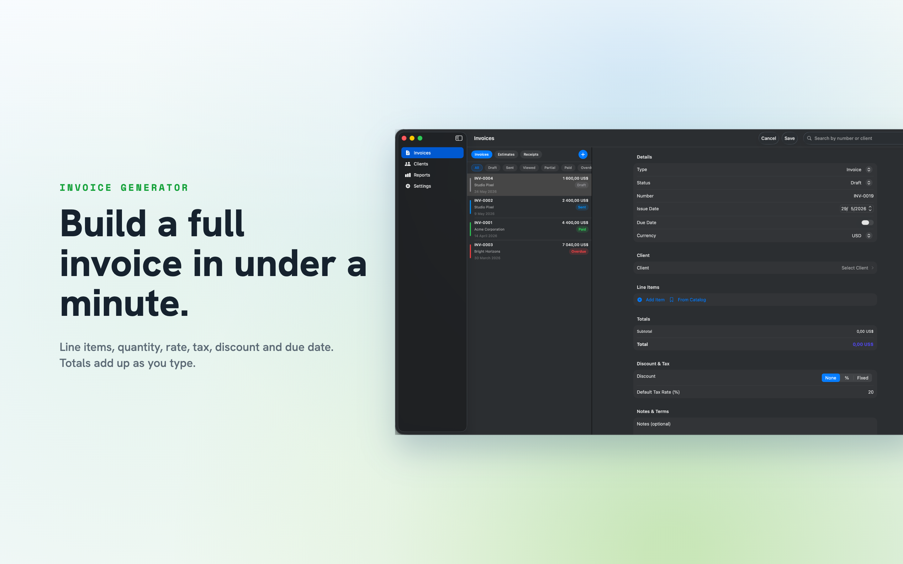 Invoice Maker Mac screenshot 2