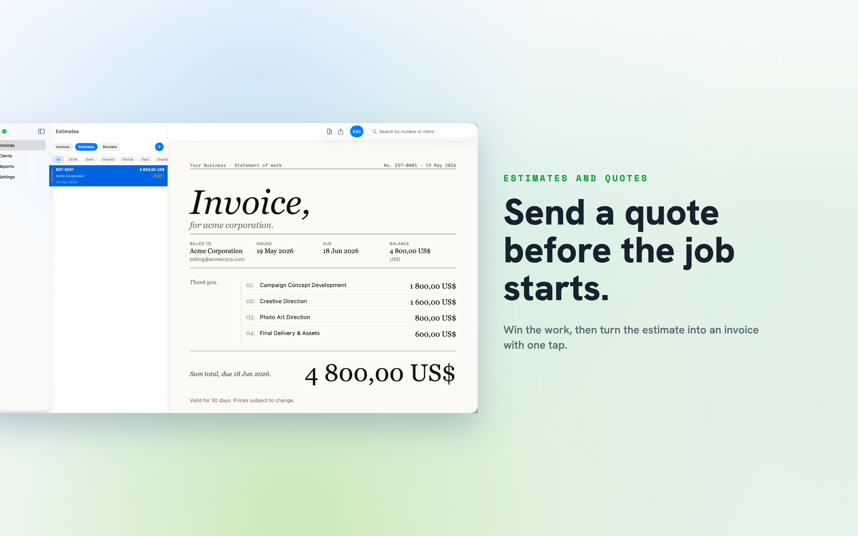 Invoice Maker Mac screenshot 4