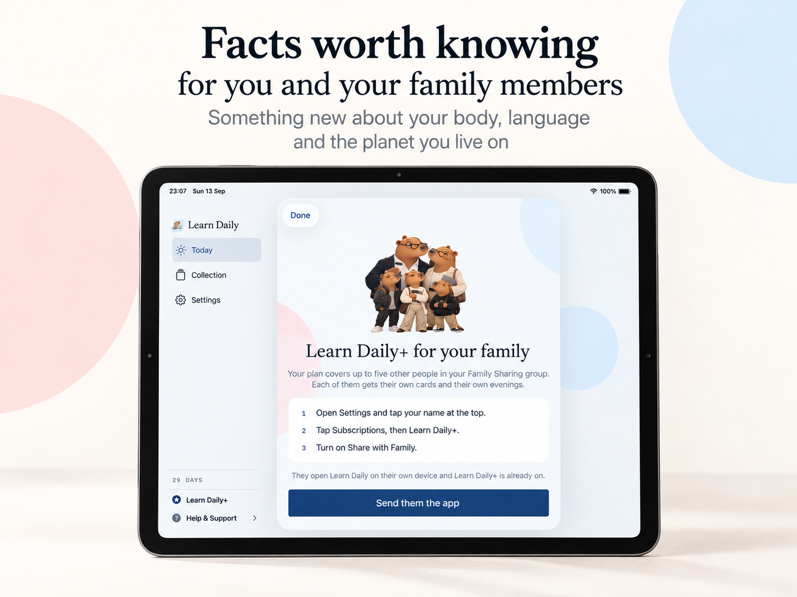 Learn Daily on iPad, screen 2