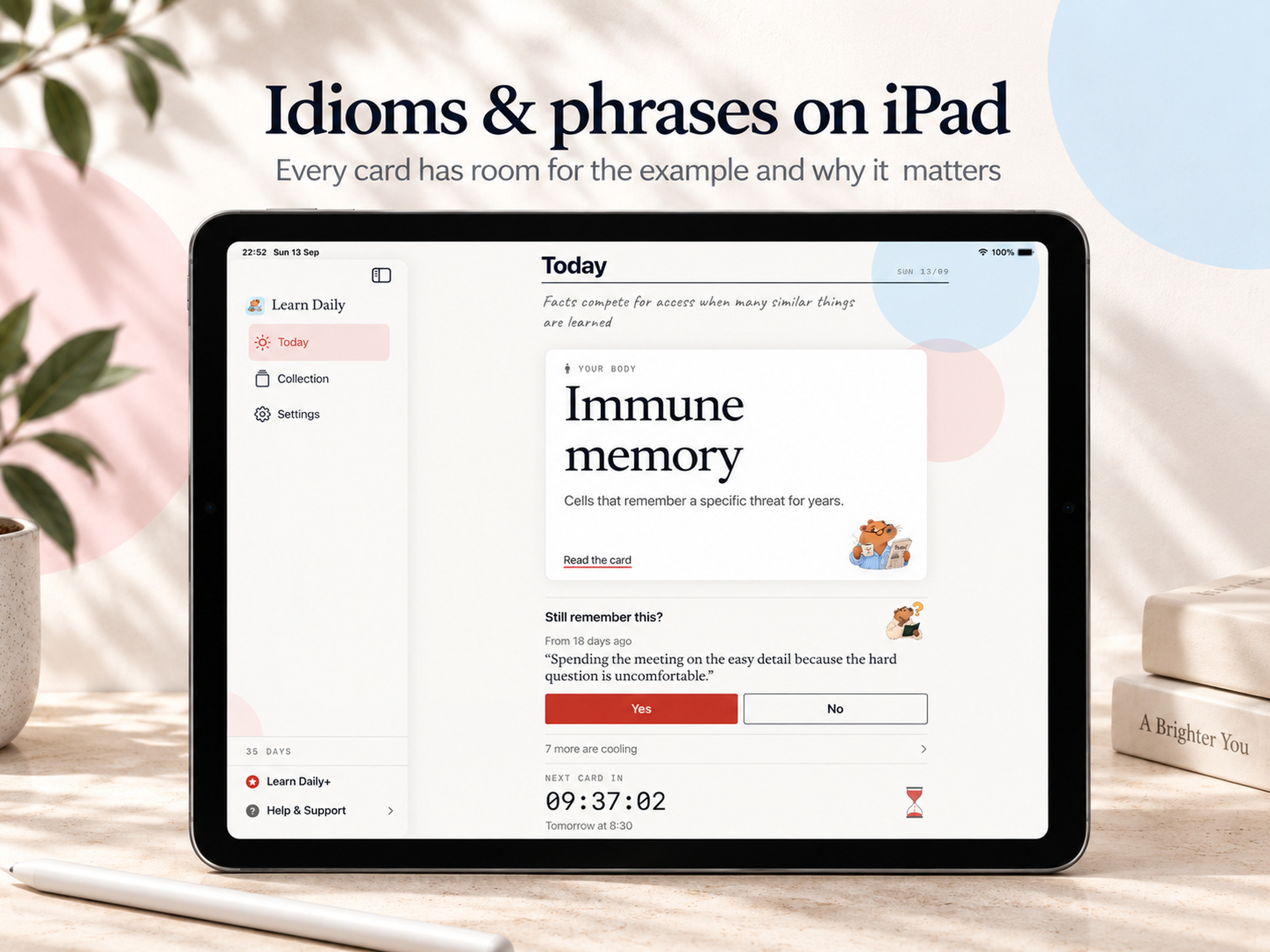 Learn Daily on iPad, screen 3