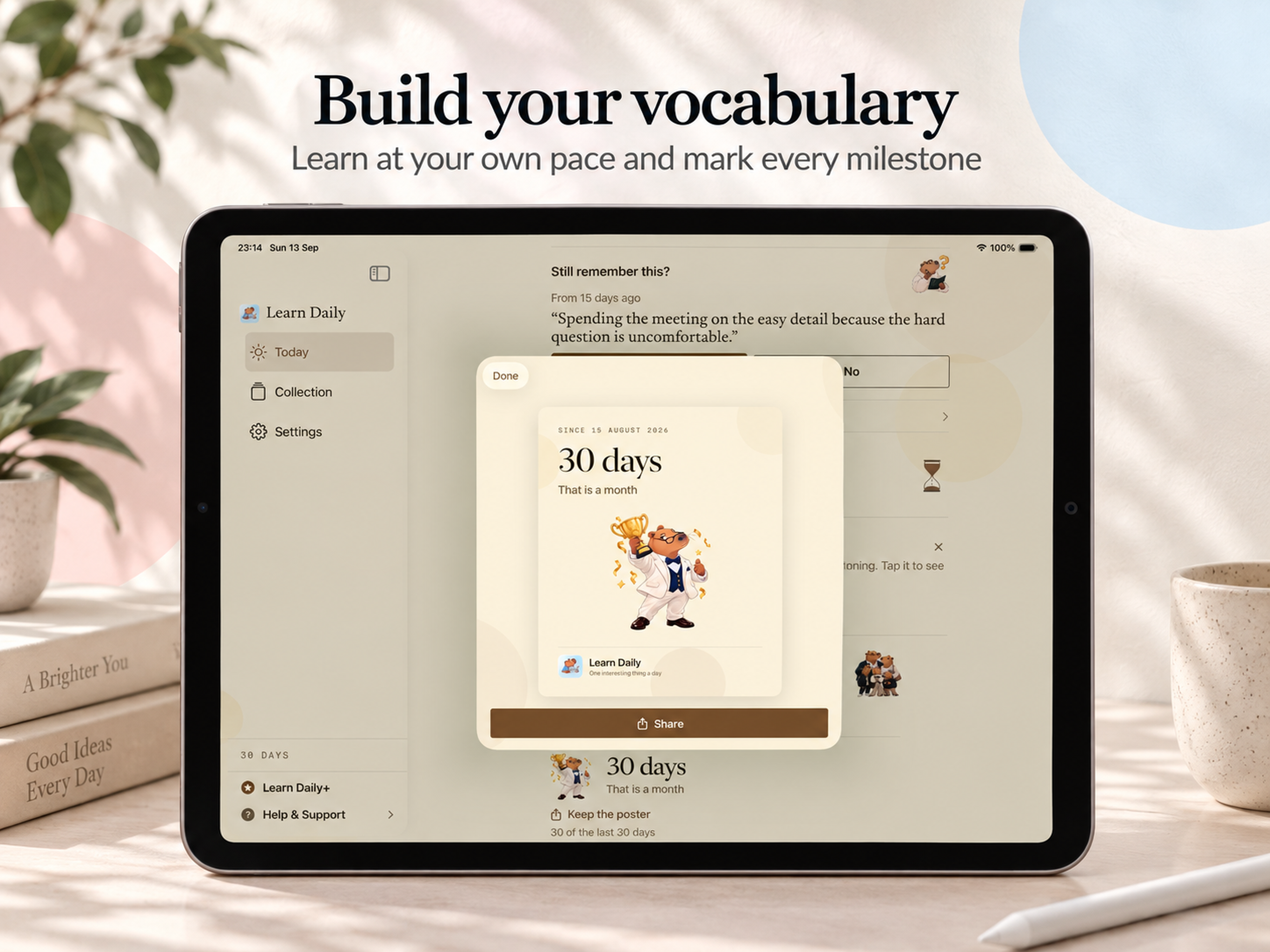 Learn Daily on iPad, screen 6