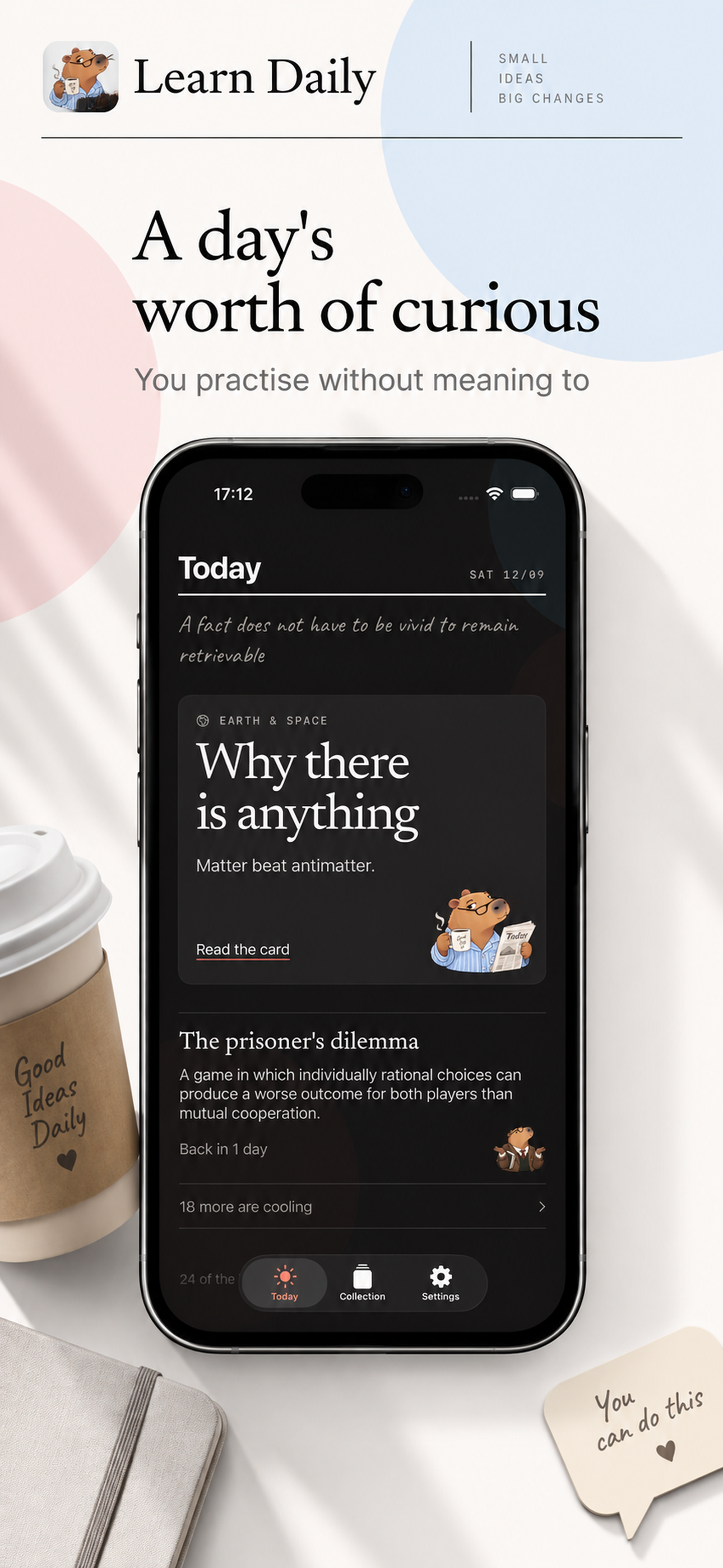 Learn Daily on iPhone, screen 2