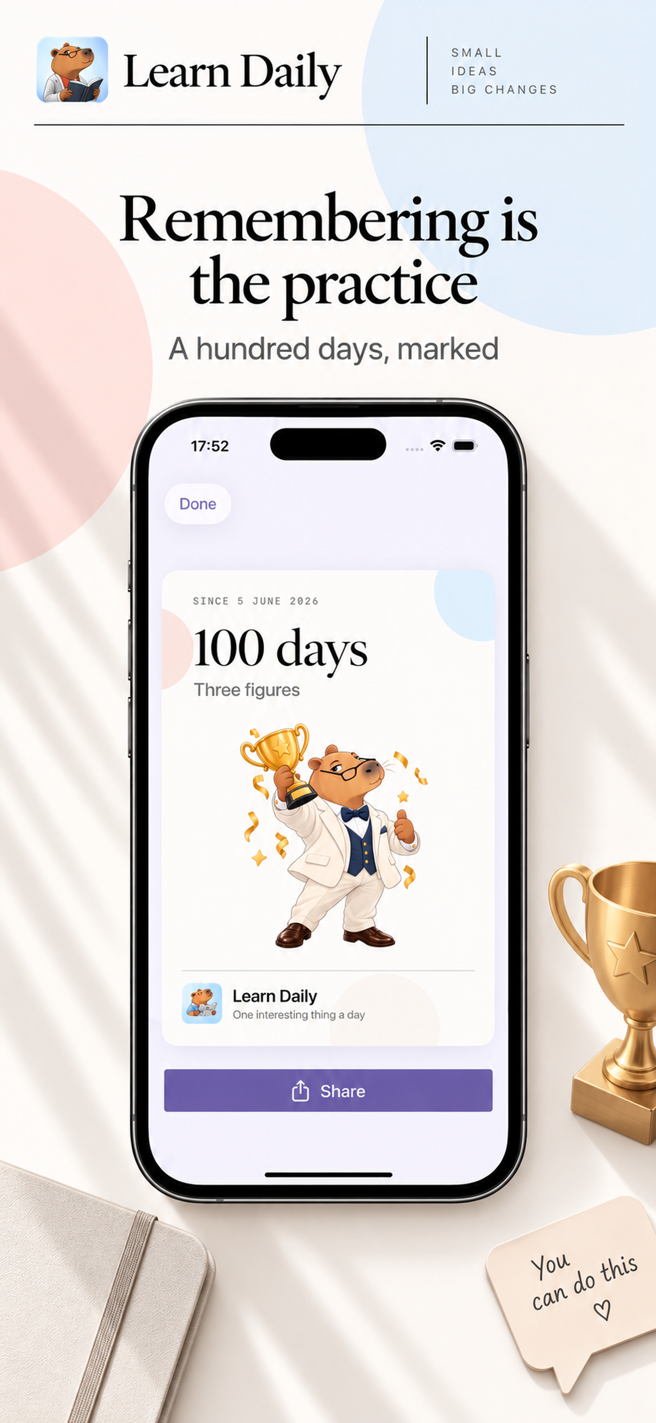 Learn Daily on iPhone, screen 7