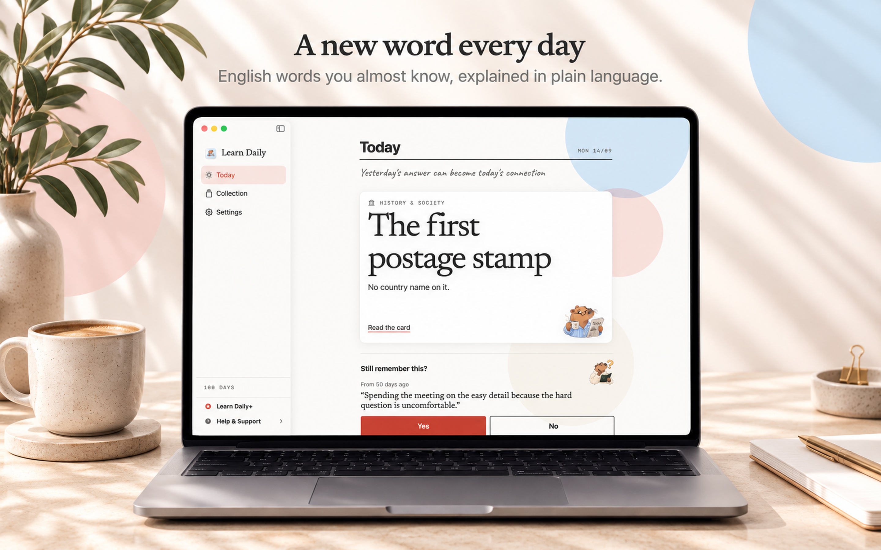 Learn Daily on Mac, screen 2