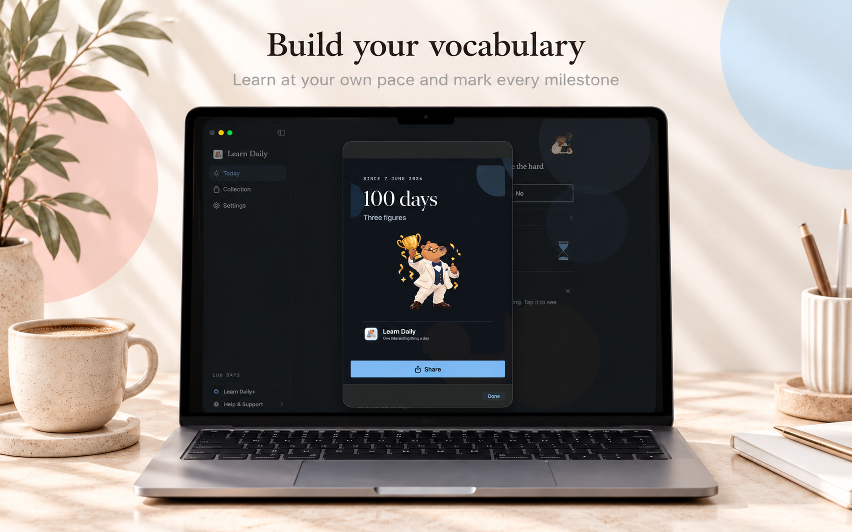 Learn Daily on Mac, screen 4