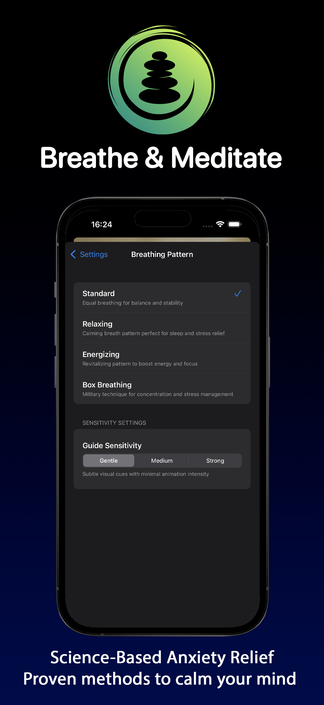 Breathe & Meditate iPhone screenshot 5