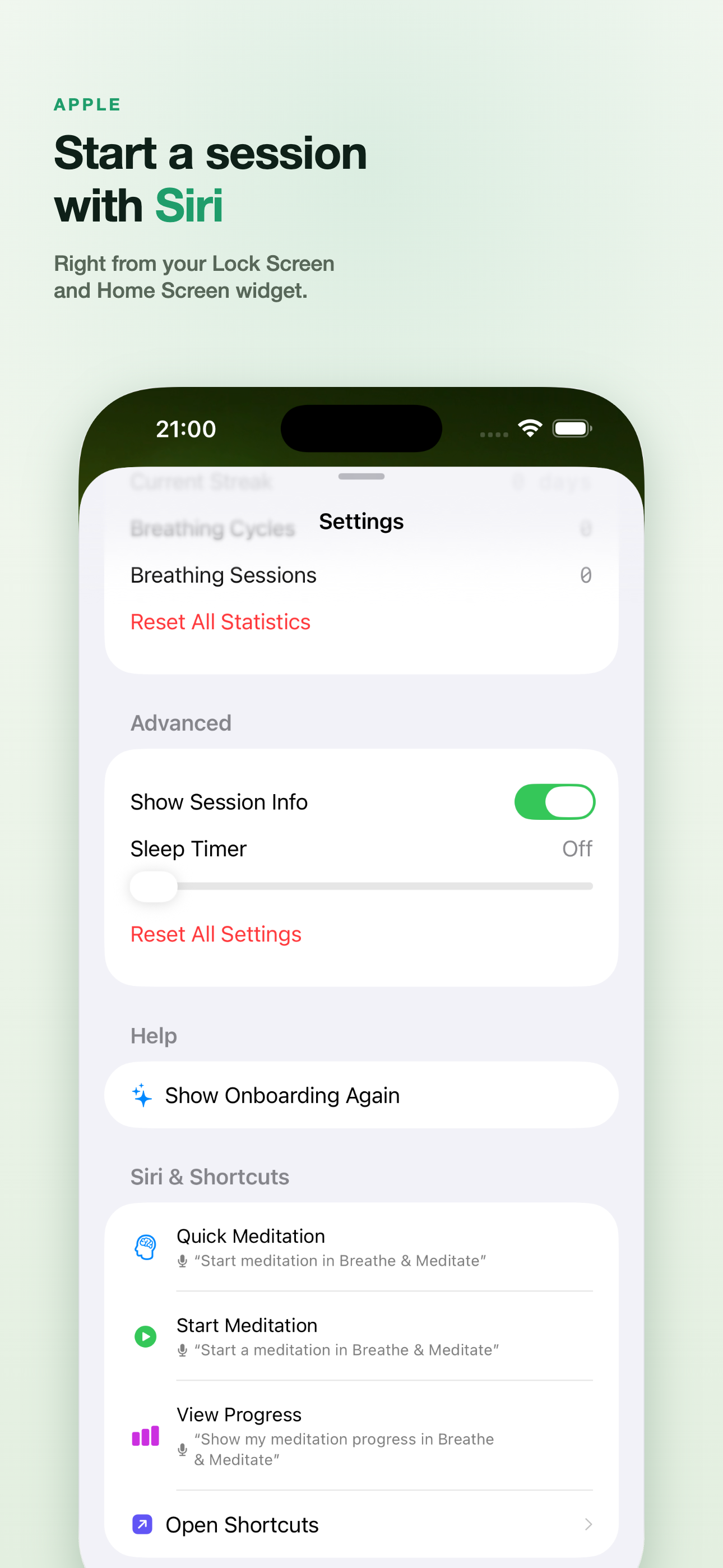 Breathe & Meditate iPhone screenshot 9
