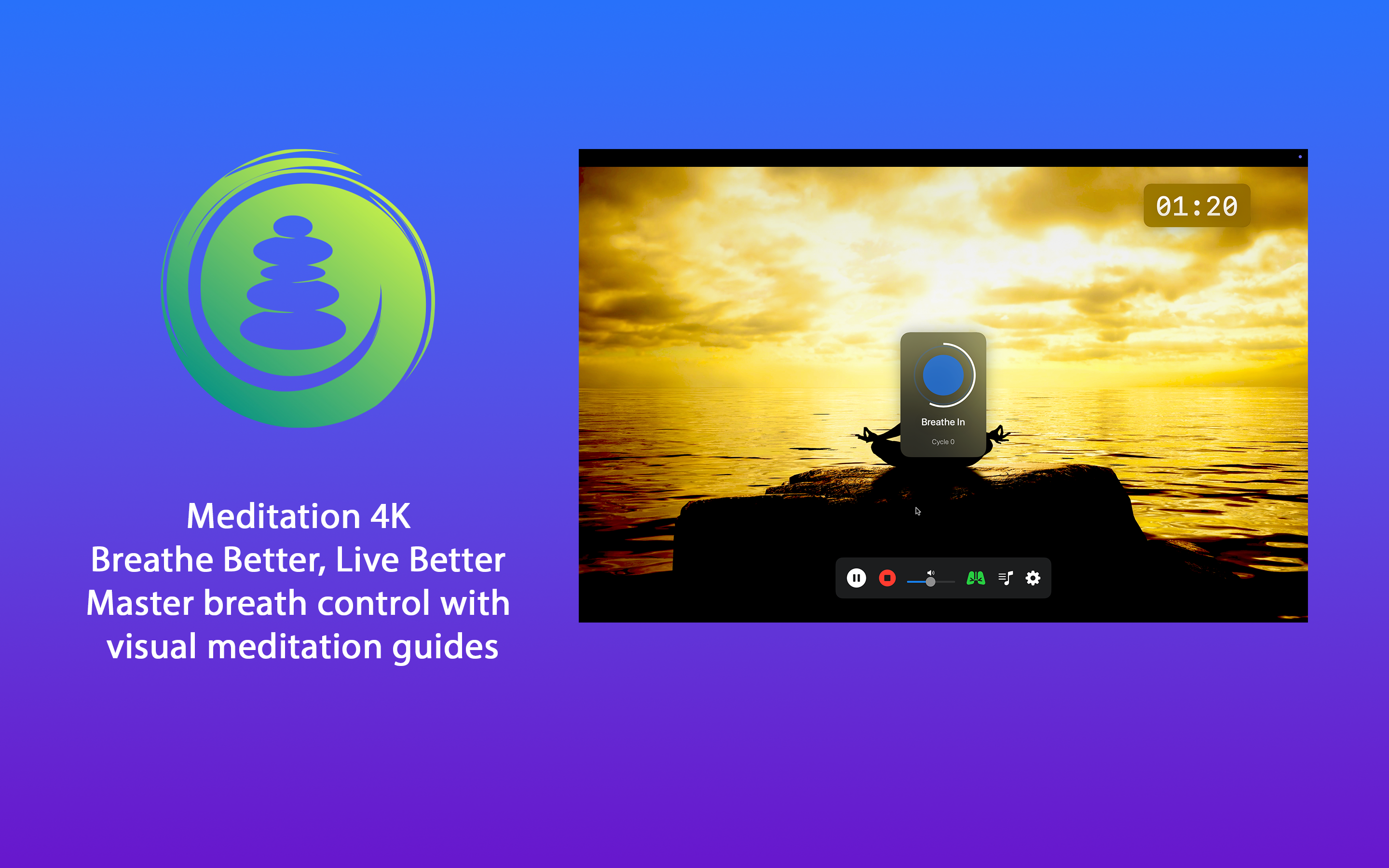 Breathe & Meditate macOS screenshot 2