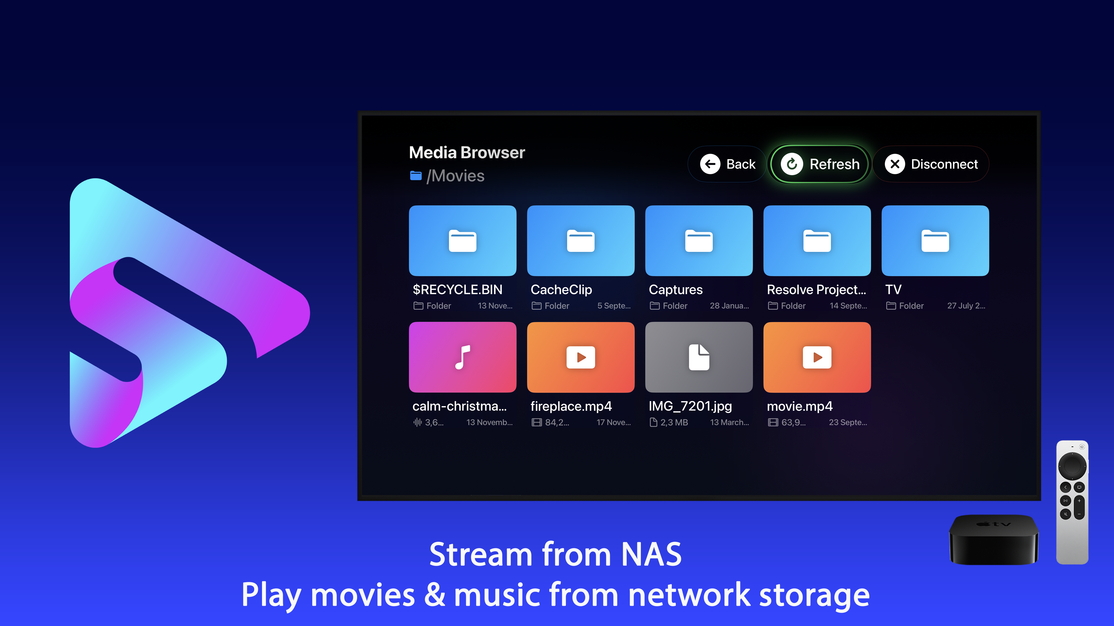 NAS Media Player Apple TV screenshot 1