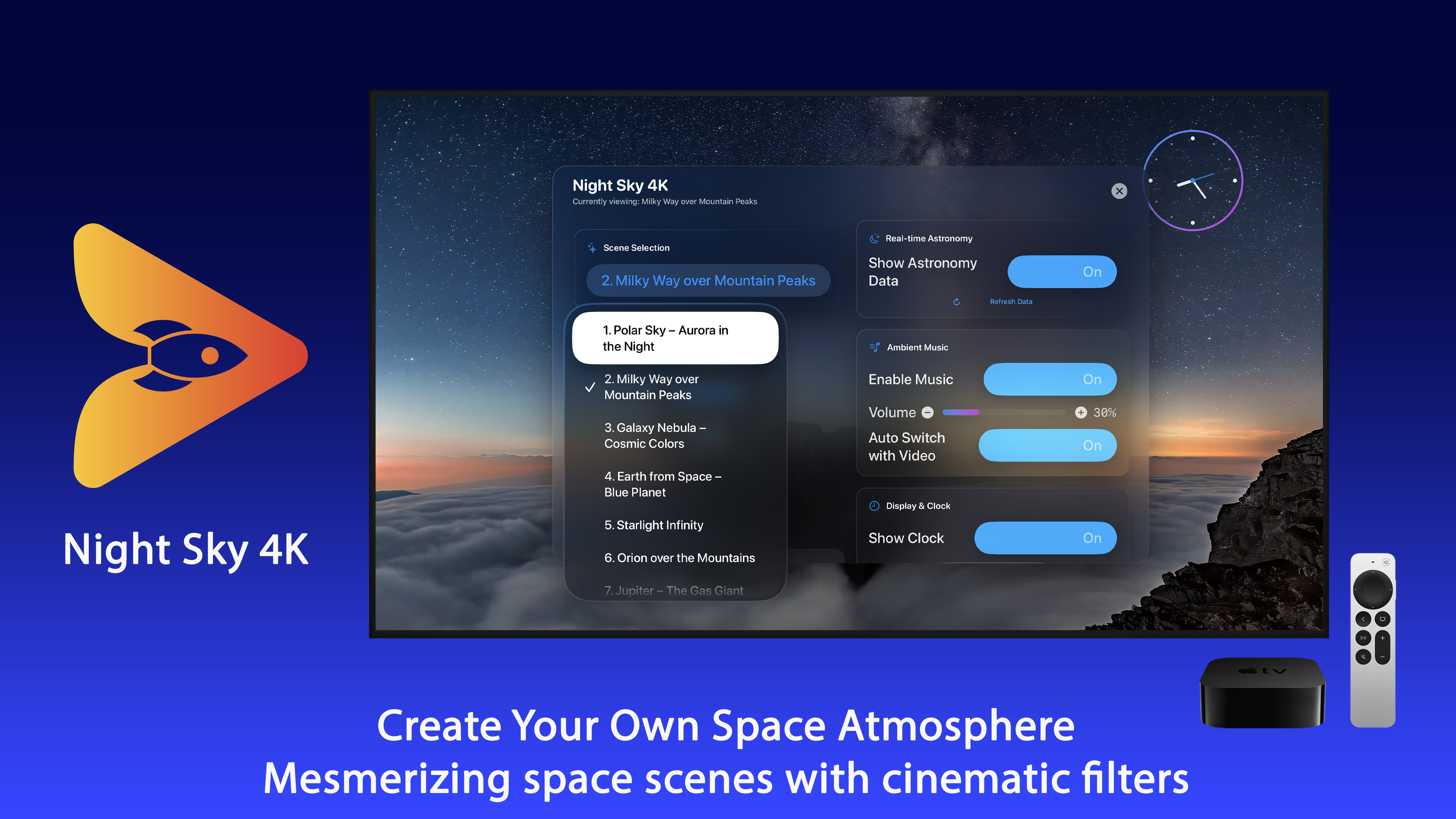 Night Sky 4K Apple TV screenshot 2