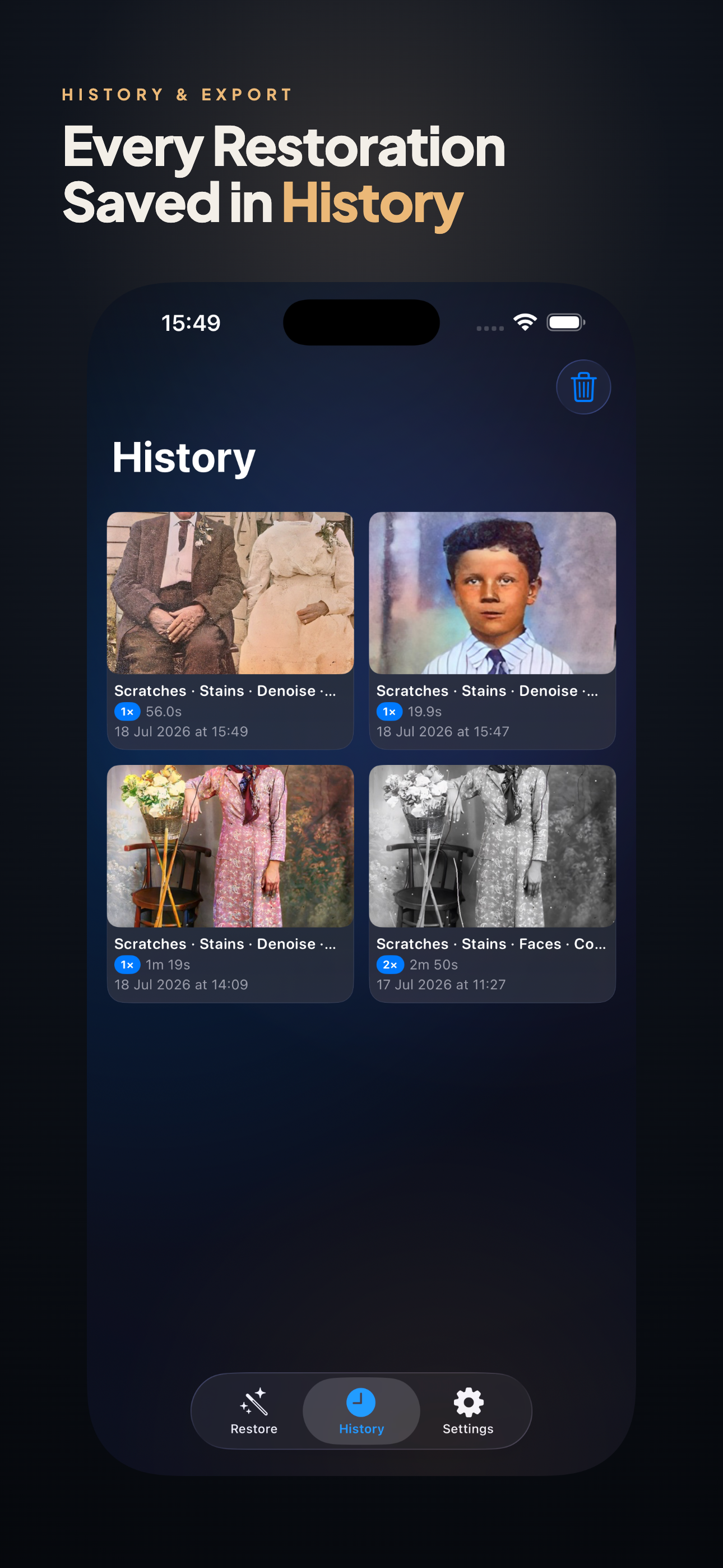 Old Photo Restorer on iPhone, screen 10