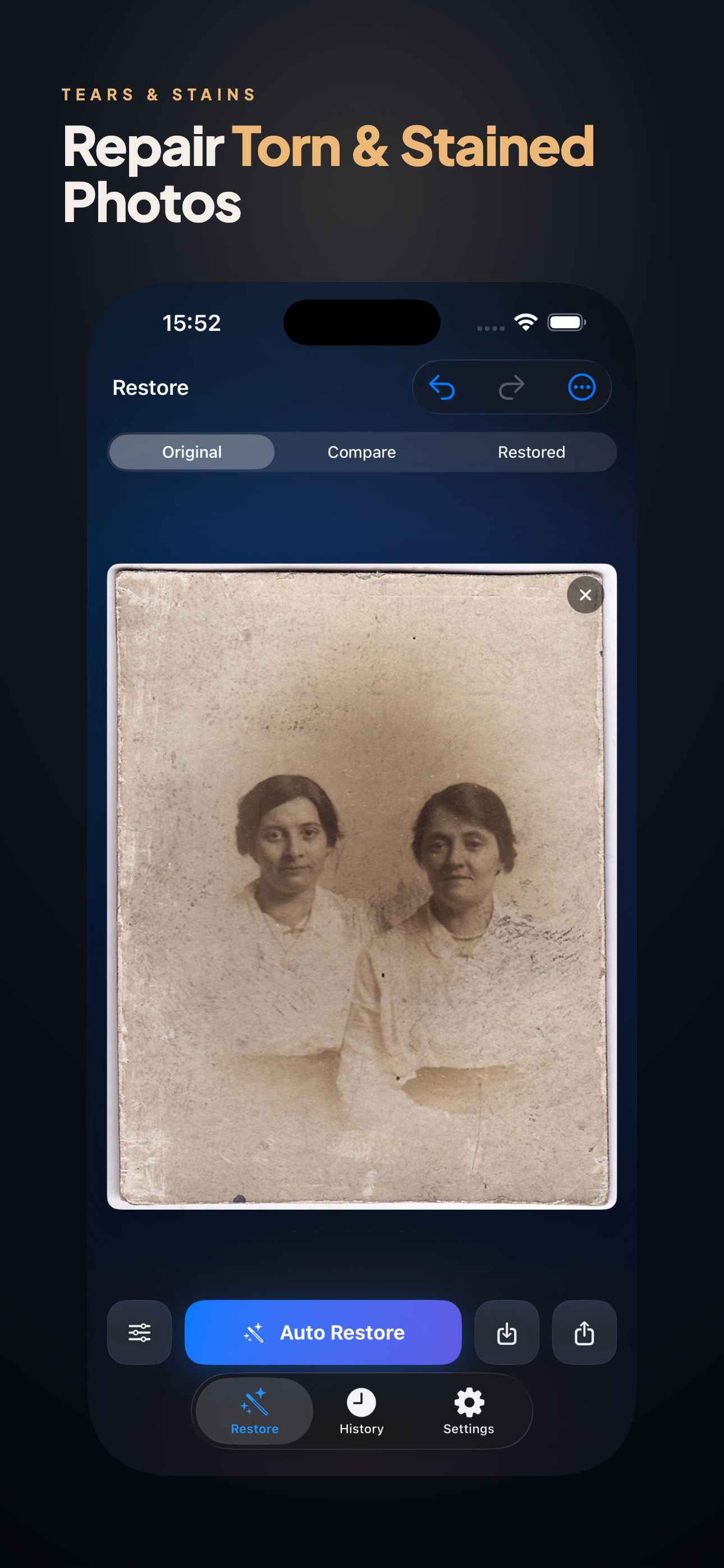 Old Photo Restorer on iPhone, screen 3