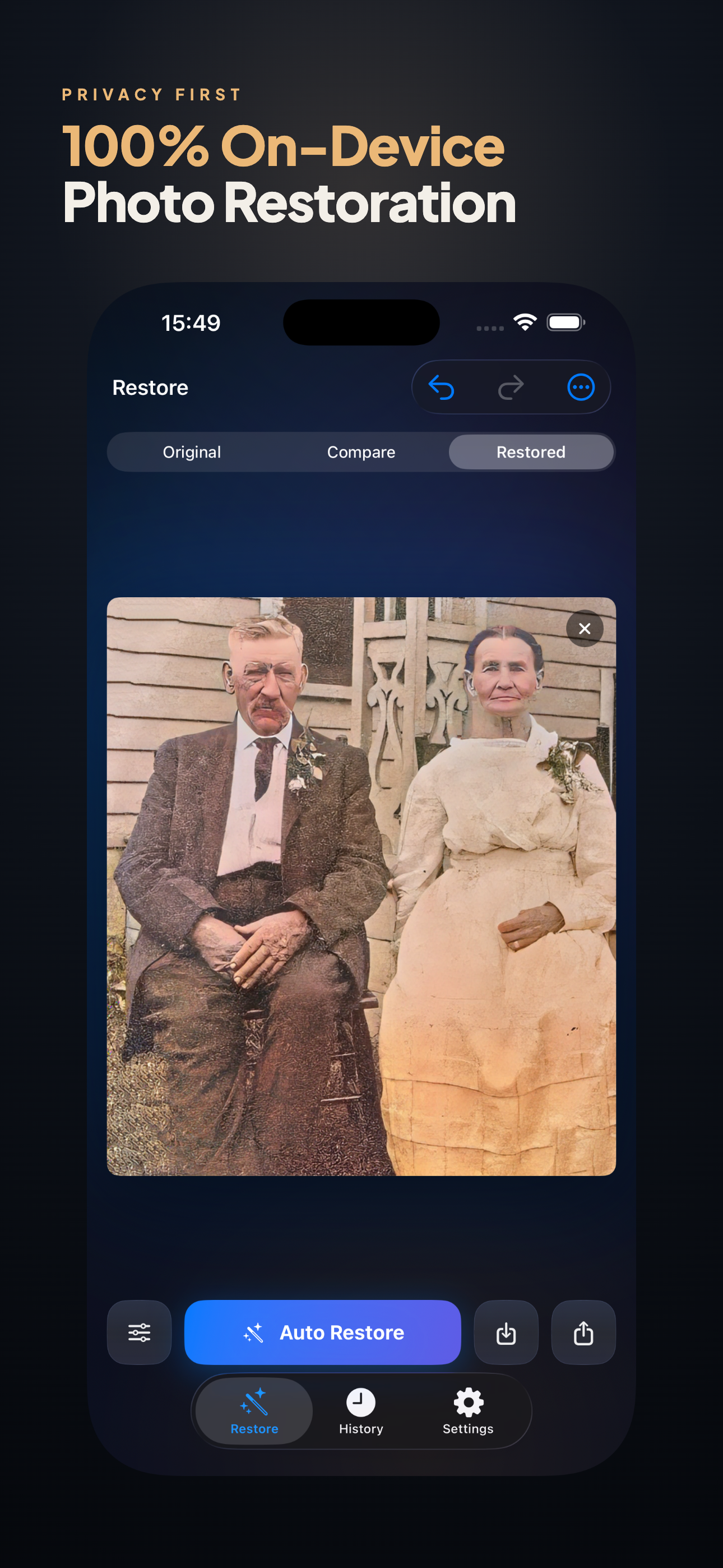 Old Photo Restorer on iPhone, screen 7