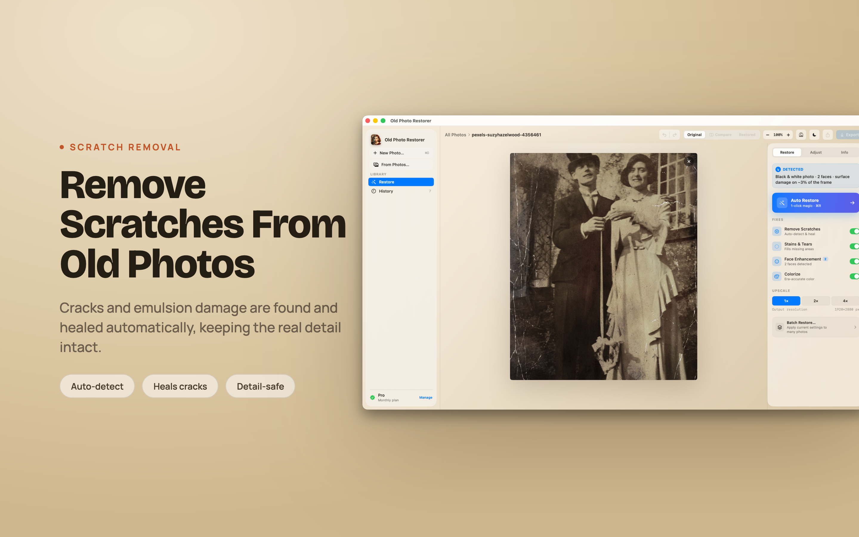 Old Photo Restorer on Mac, screen 2