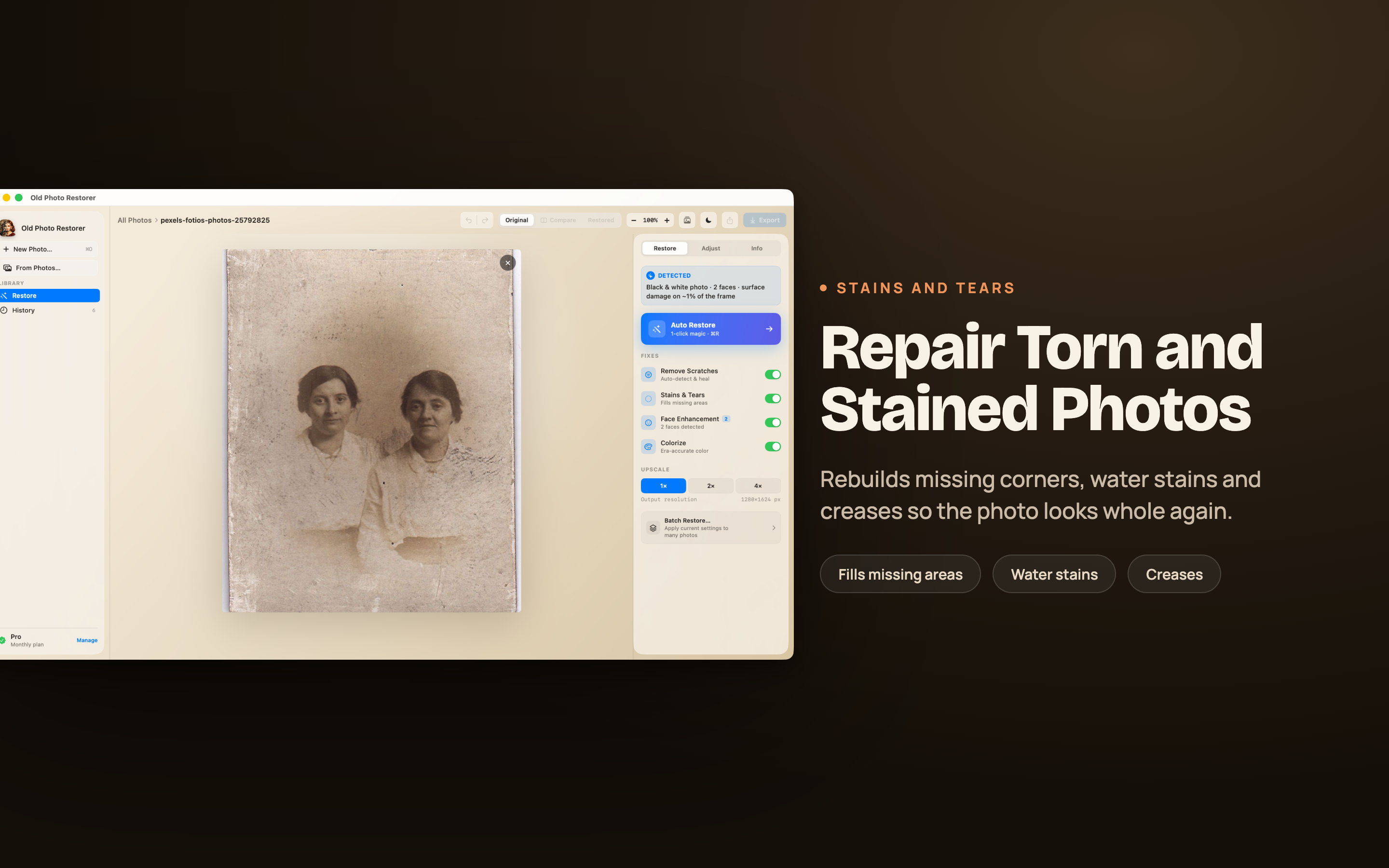 Old Photo Restorer on Mac, screen 3