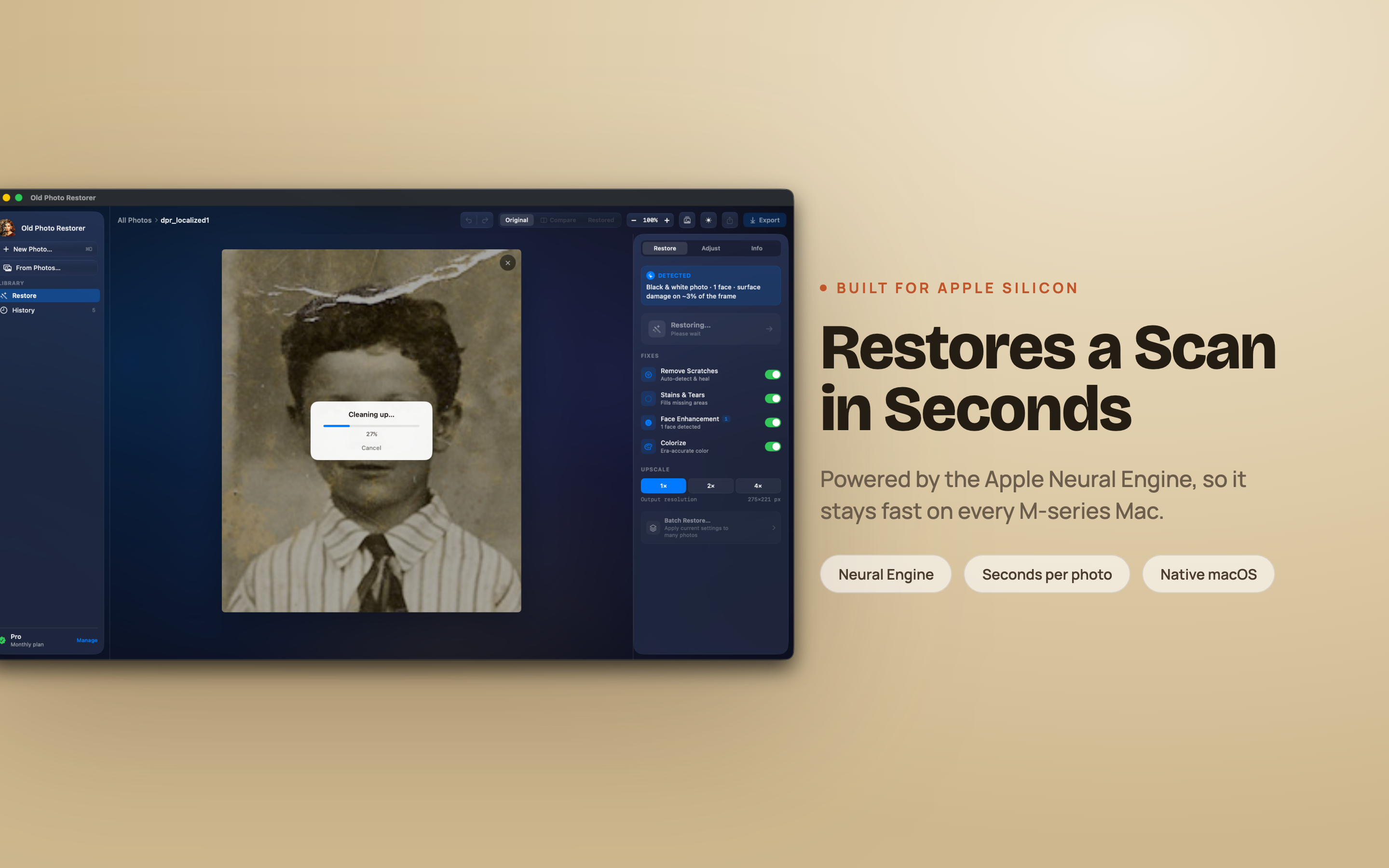 Old Photo Restorer on Mac, screen 8